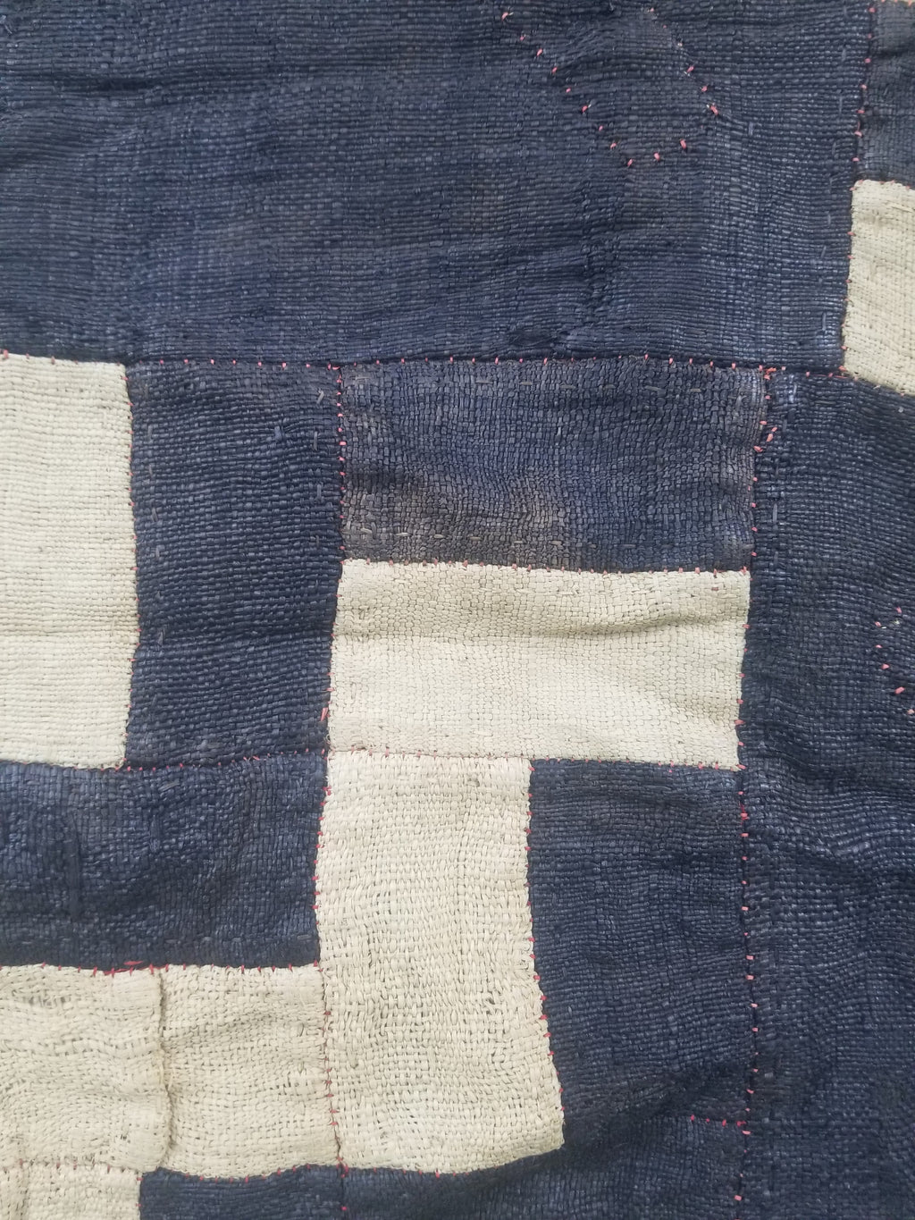 Vintage African Handwoven Kuba Cloth Raffia Textile Panel 190x52cm