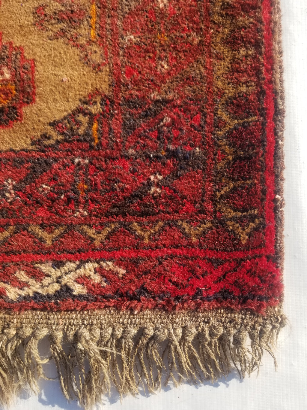 Distressed Antique Handmade Bokhara Wool Multicolor Rug 60x54cm