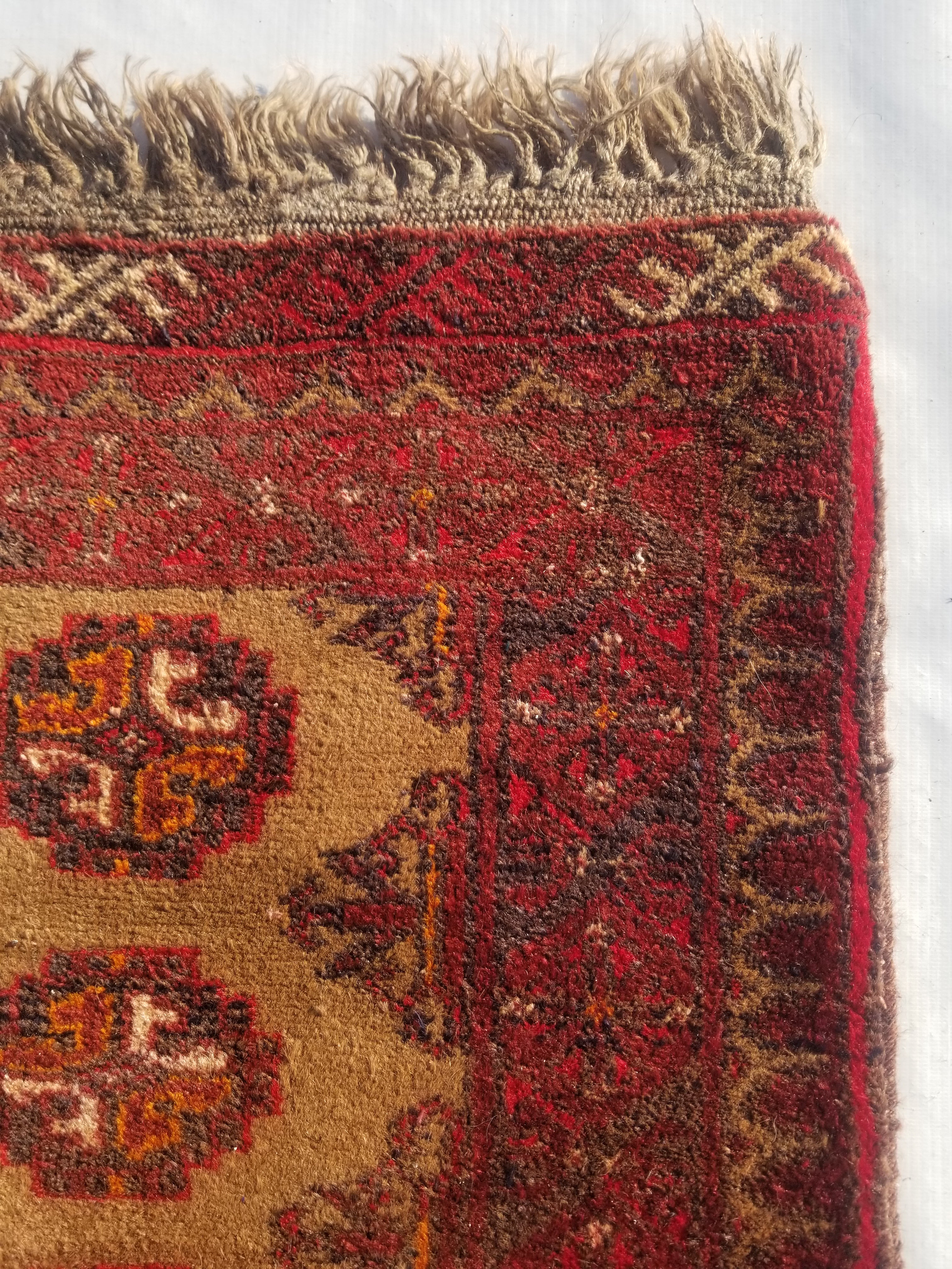 Distressed Antique Handmade Bokhara Wool Multicolor Rug 60x54cm