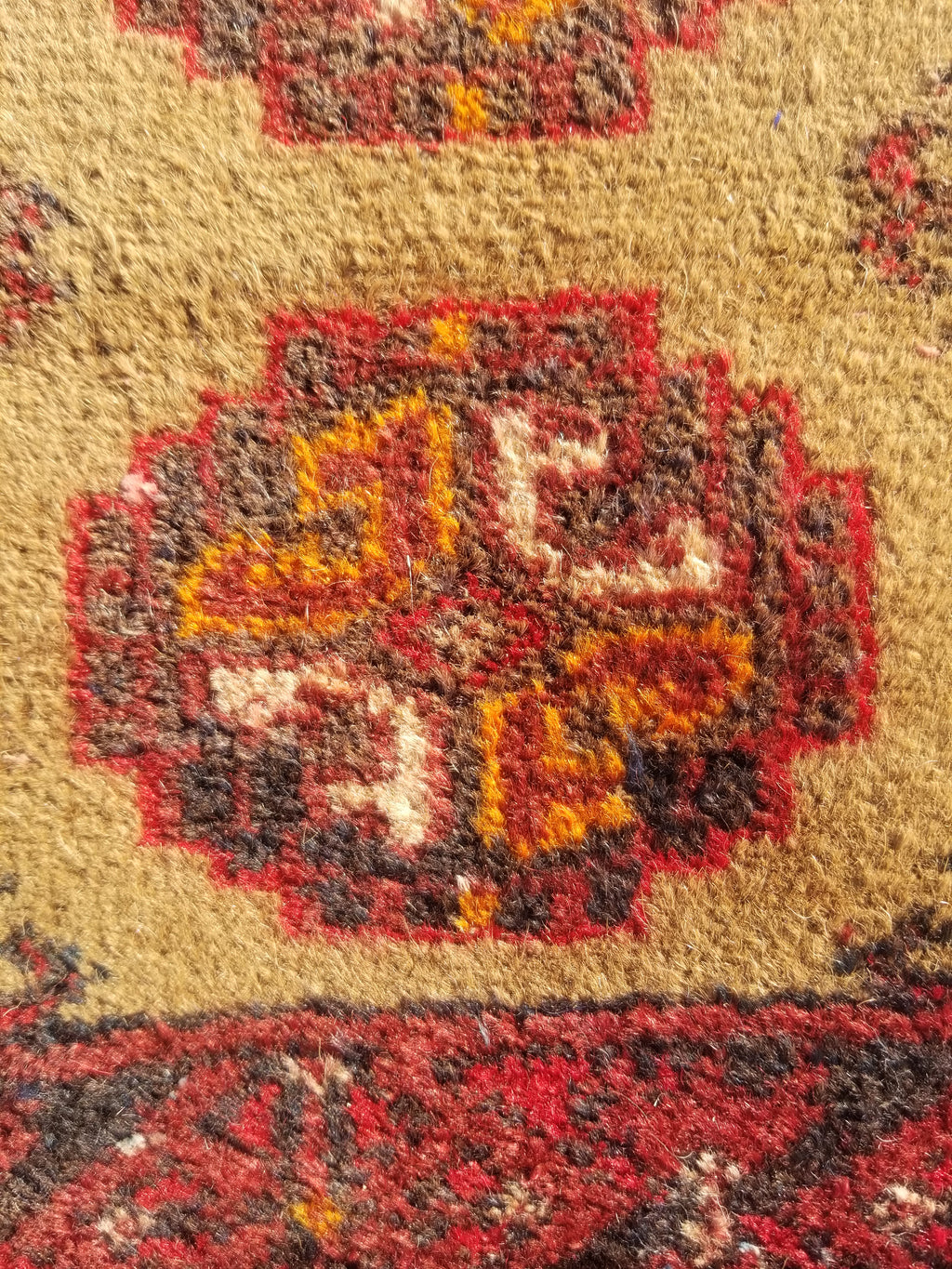 Distressed Antique Handmade Bokhara Wool Multicolor Rug 60x54cm