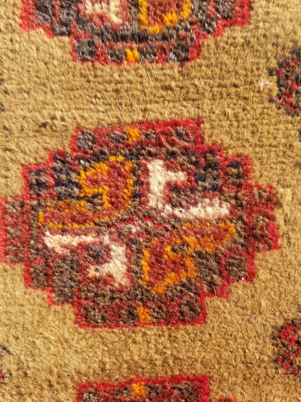 Distressed Antique Handmade Bokhara Wool Multicolor Rug 60x54cm