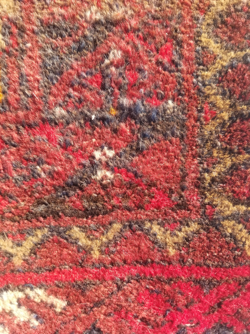 Distressed Antique Handmade Bokhara Wool Multicolor Rug 60x54cm