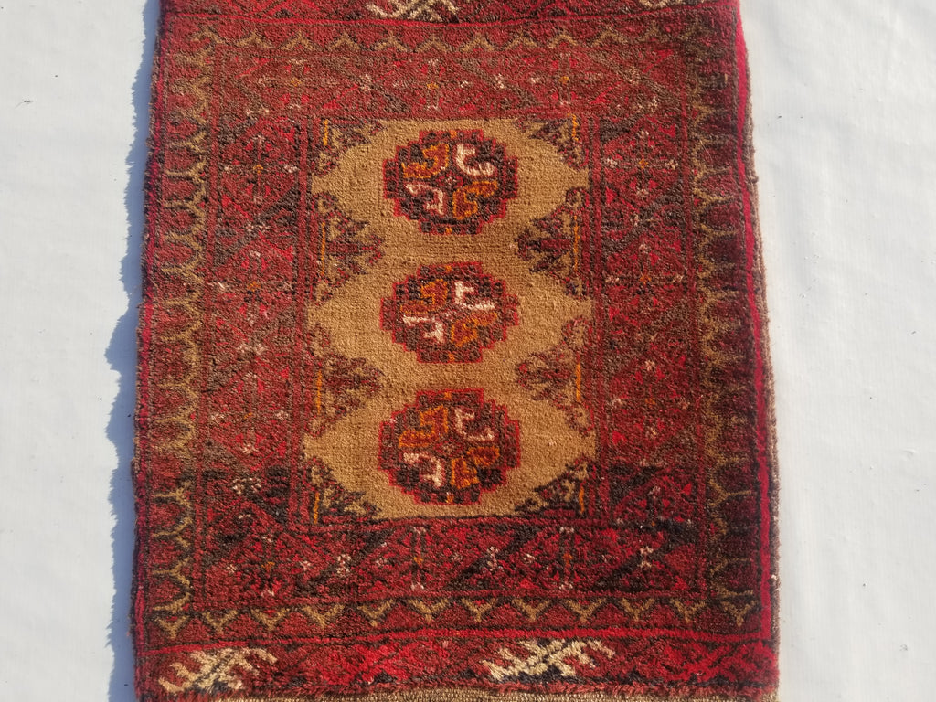 Distressed Antique Handmade Bokhara Wool Multicolor Rug 60x54cm