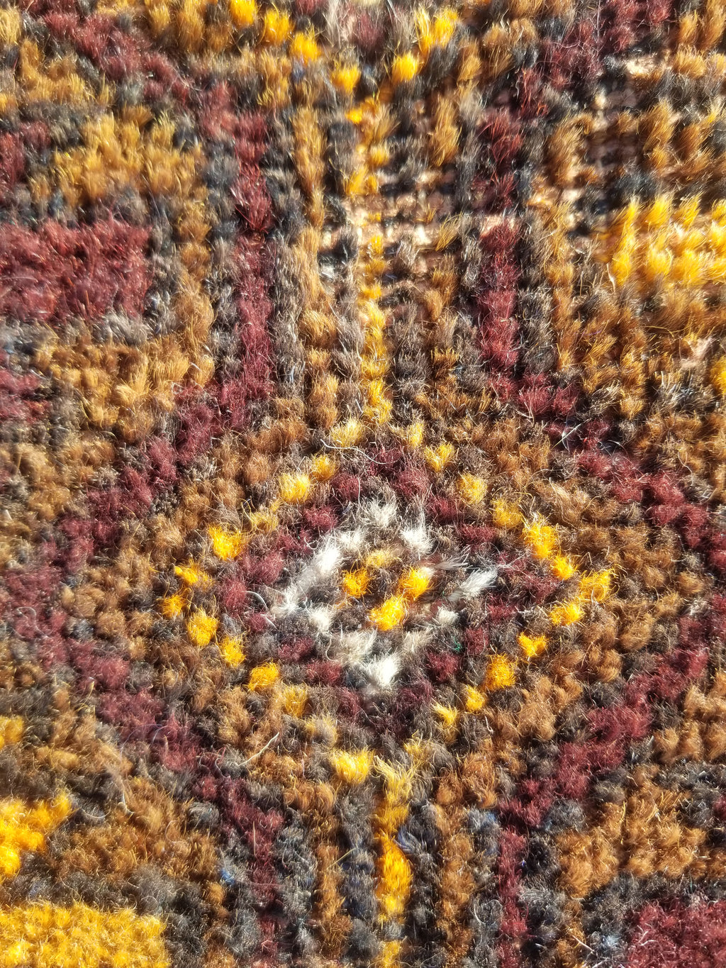 Antique Traditional Handmade Afghan Wool Multicolor Rug 60x48cm