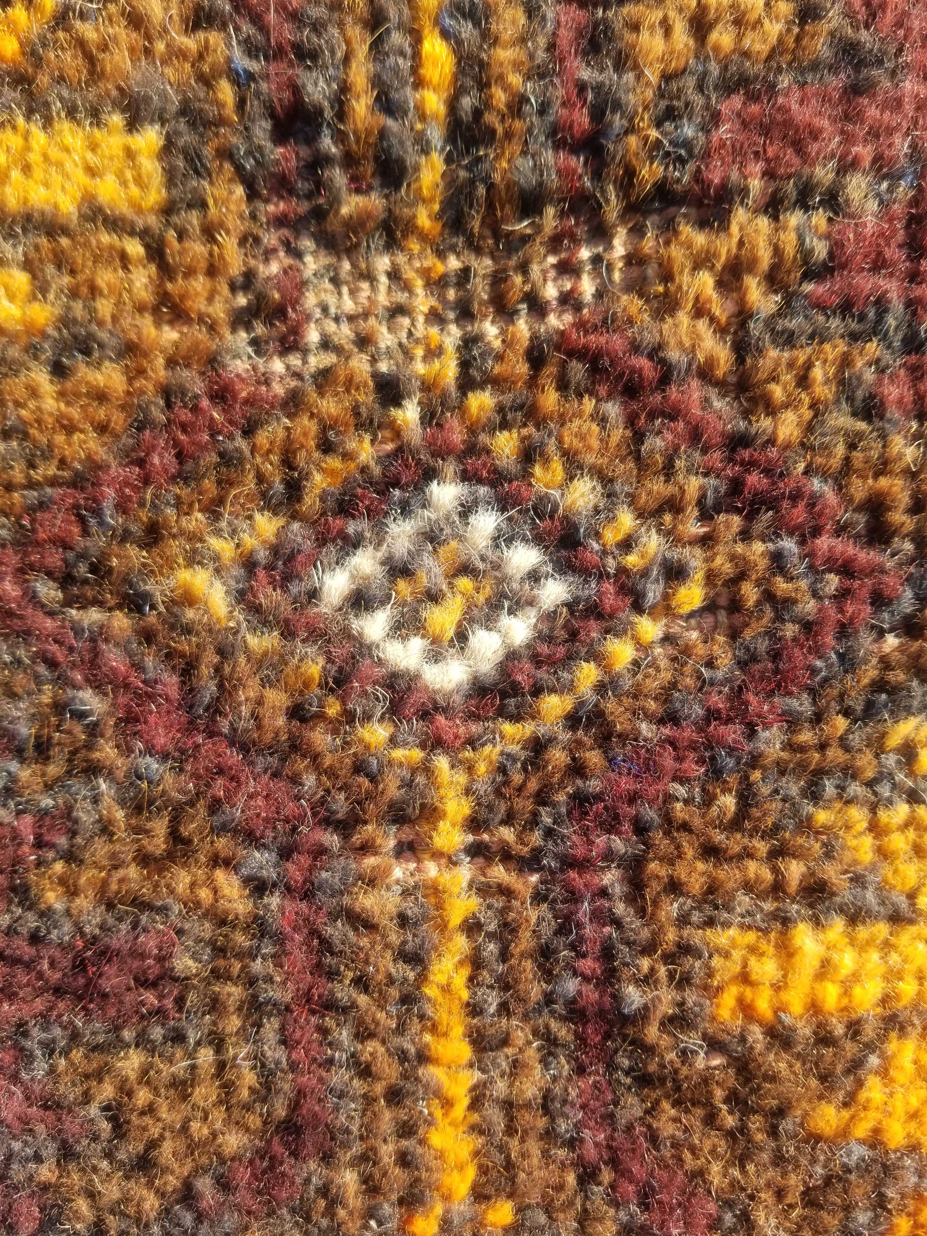 Antique Traditional Handmade Afghan Wool Multicolor Rug 60x48cm