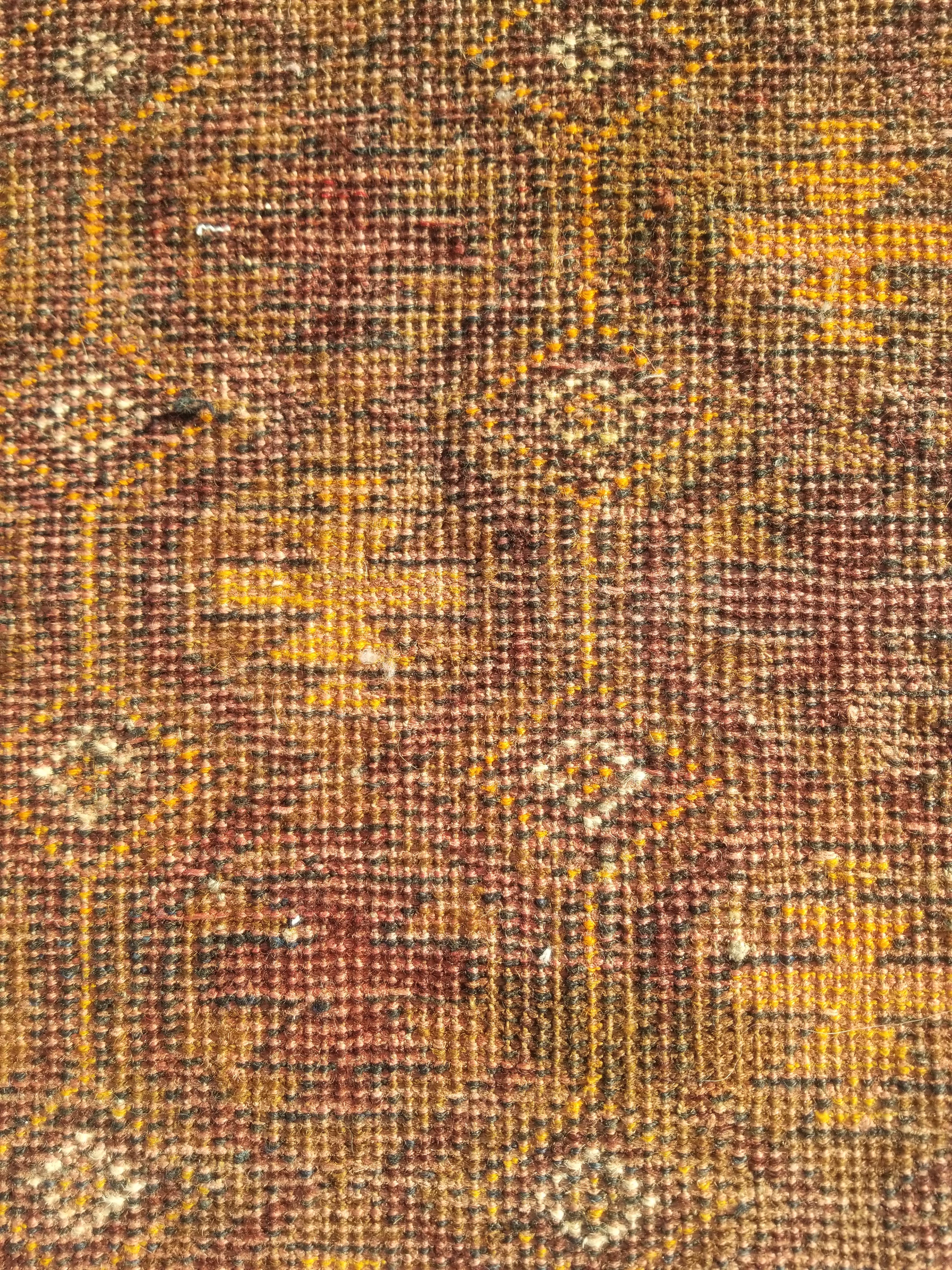 Antique Traditional Handmade Afghan Wool Multicolor Rug 60x48cm