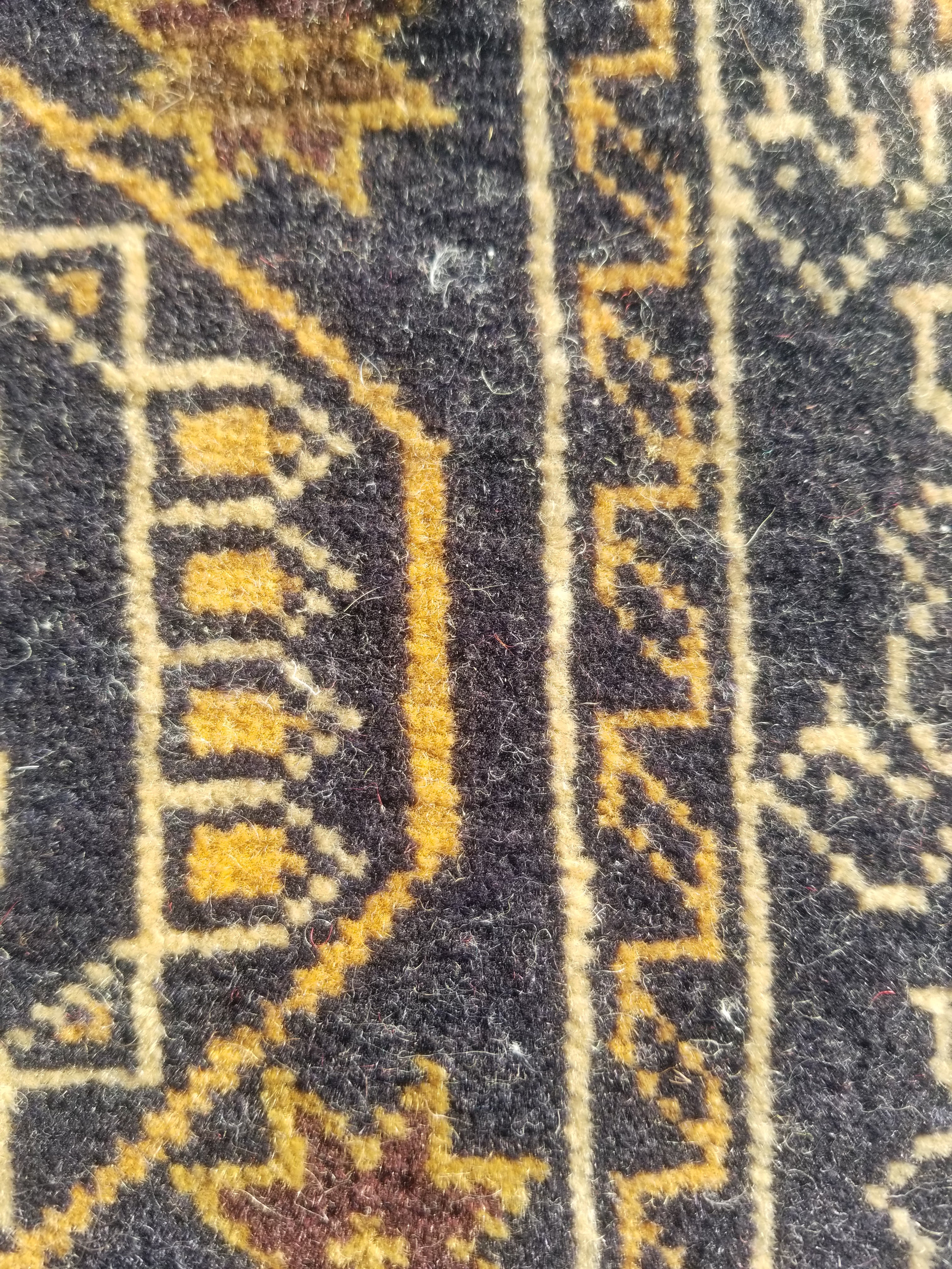 Antique Traditional Handmade Afghan Wool Multicolor Bag Face 38x34cm