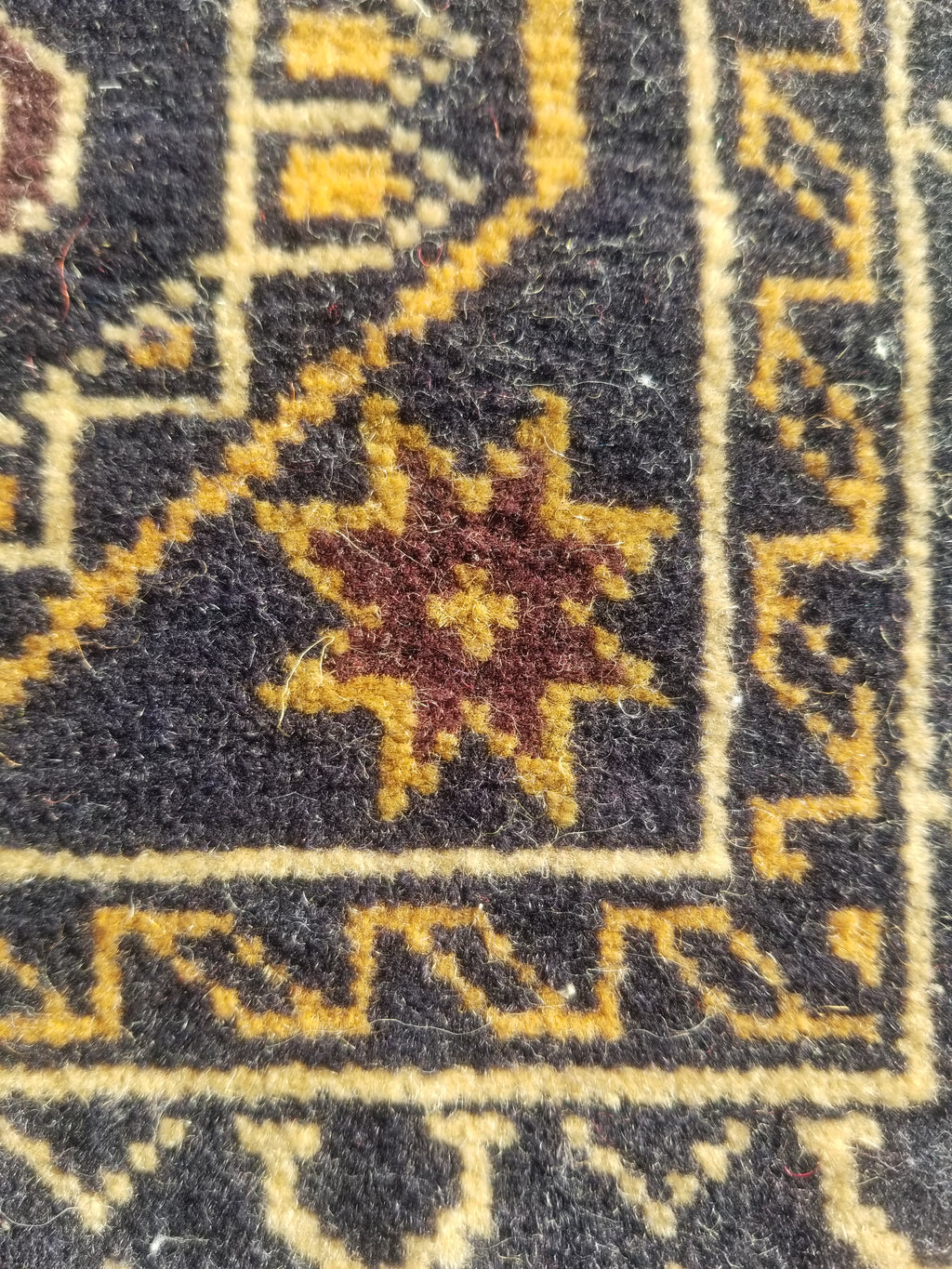 Antique Traditional Handmade Afghan Wool Multicolor Bag Face 38x34cm