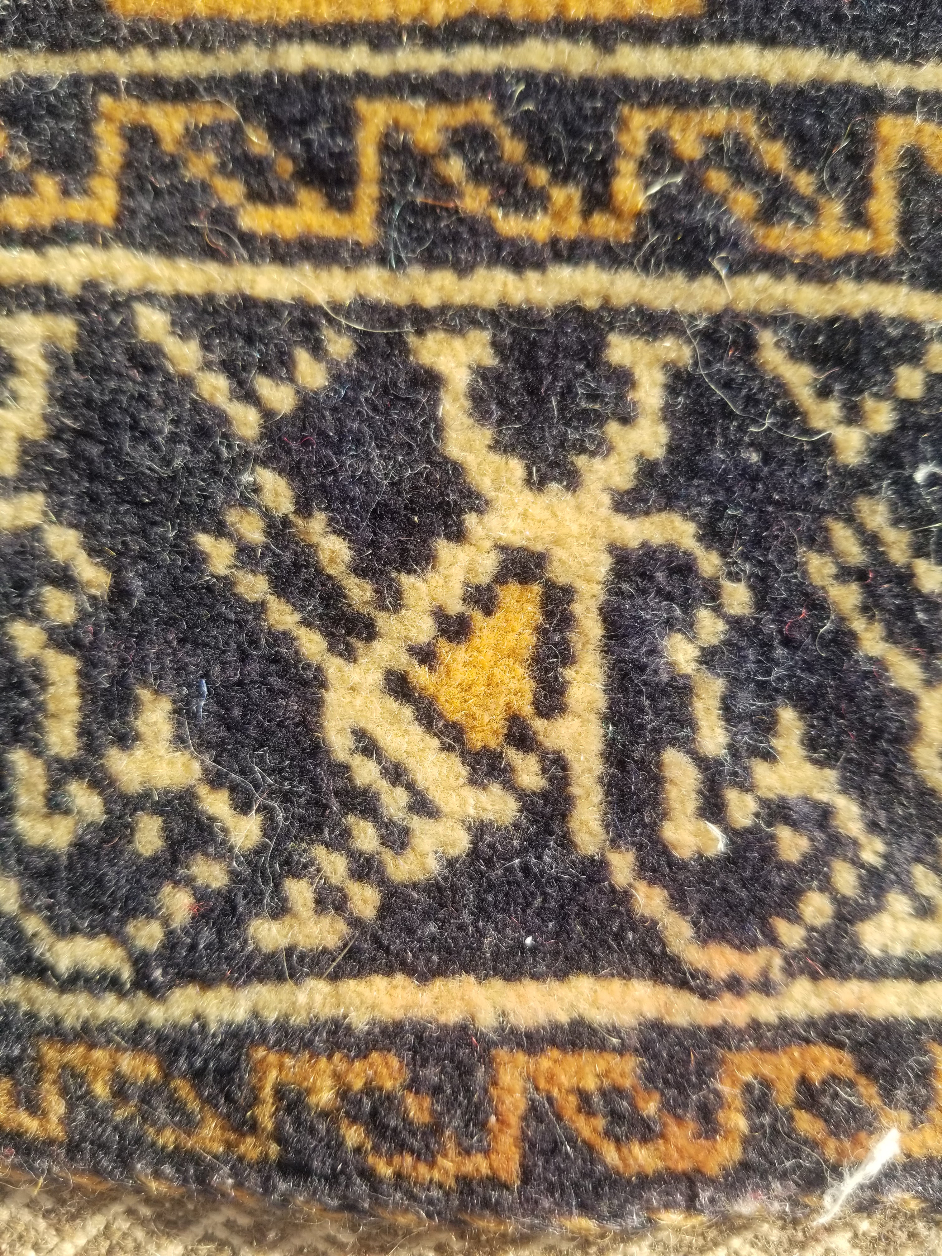 Antique Traditional Handmade Afghan Wool Multicolor Bag Face 38x34cm
