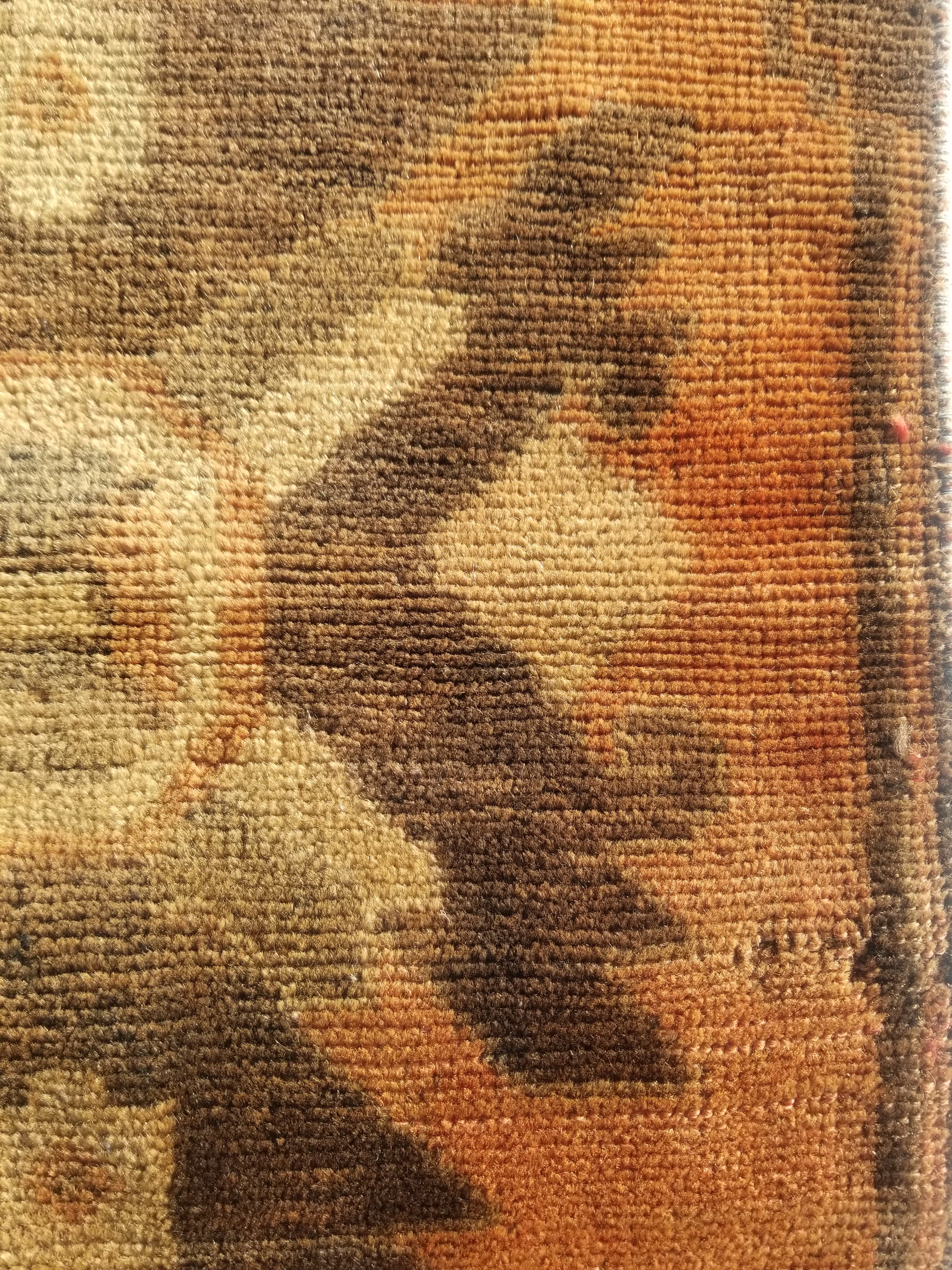 Distressed Antique Traditional Handmade Turkish Wool Multicolor Rug 92x42cm