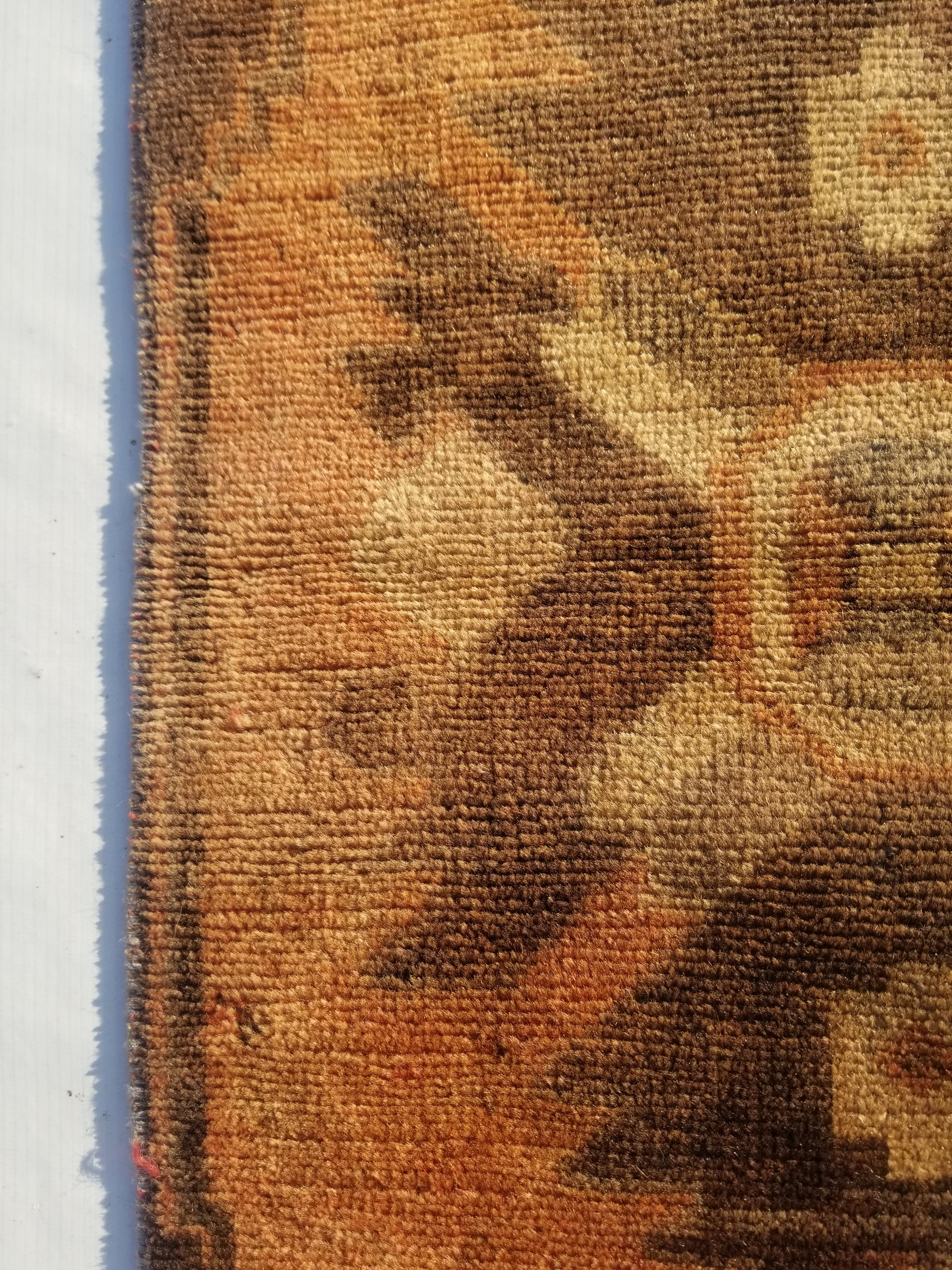 Distressed Antique Traditional Handmade Turkish Wool Multicolor Rug 92x42cm