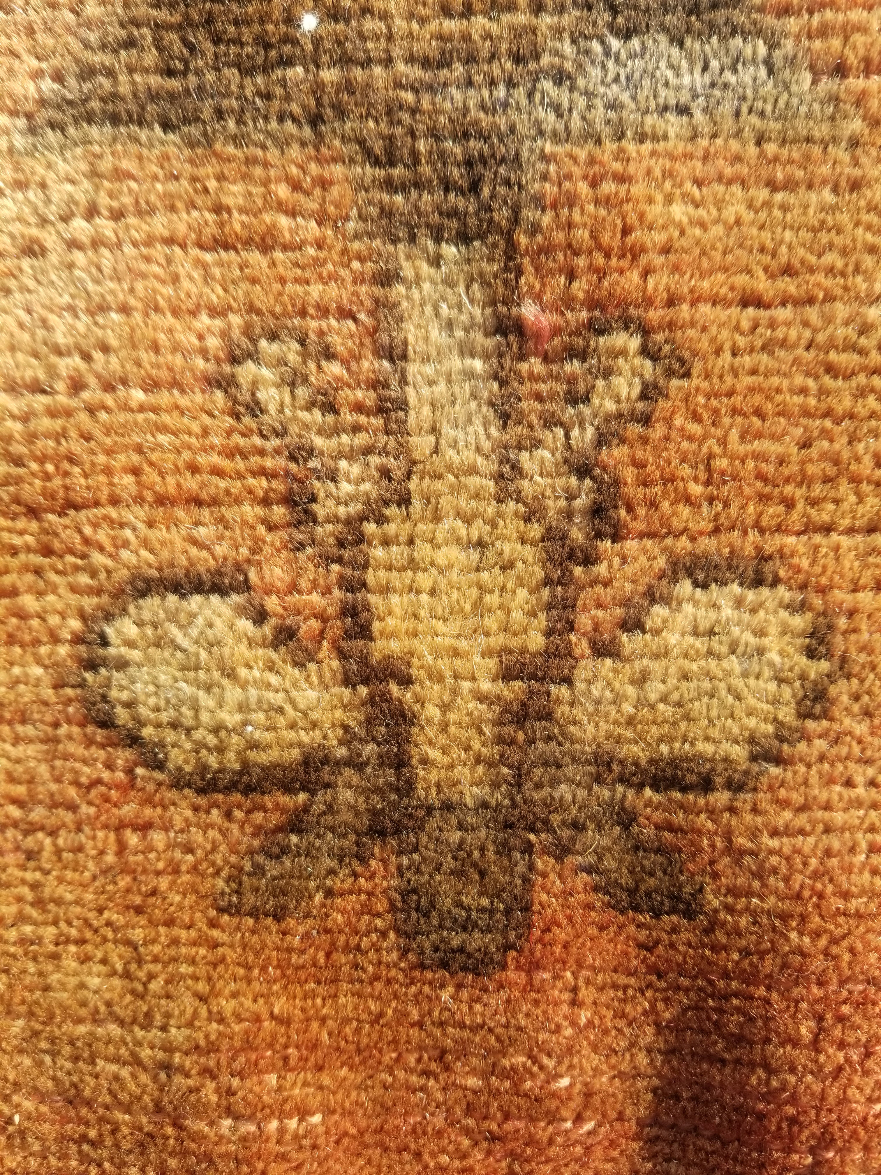 Distressed Antique Traditional Handmade Turkish Wool Multicolor Rug 92x42cm