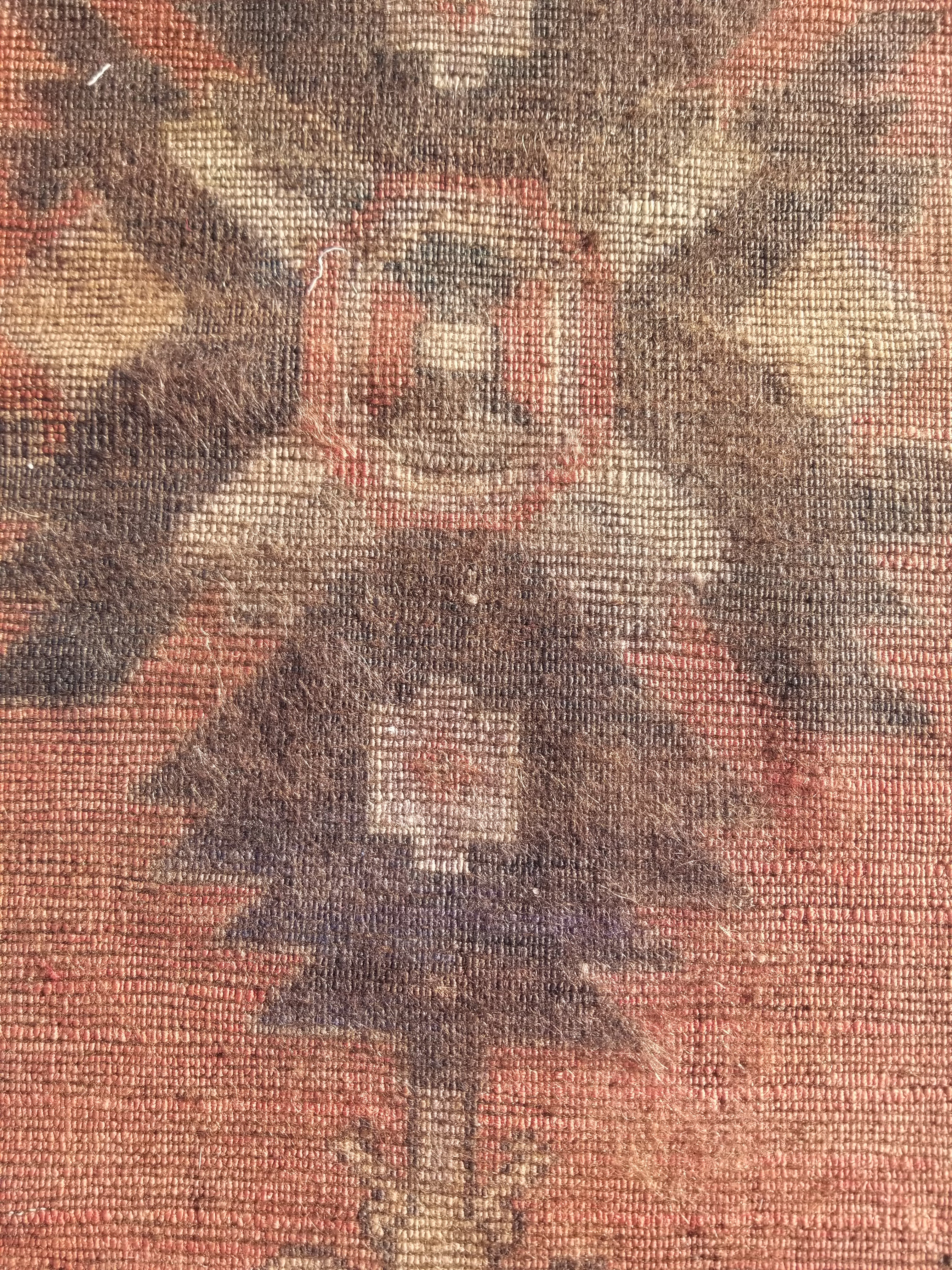 Distressed Antique Traditional Handmade Turkish Wool Multicolor Rug 92x42cm