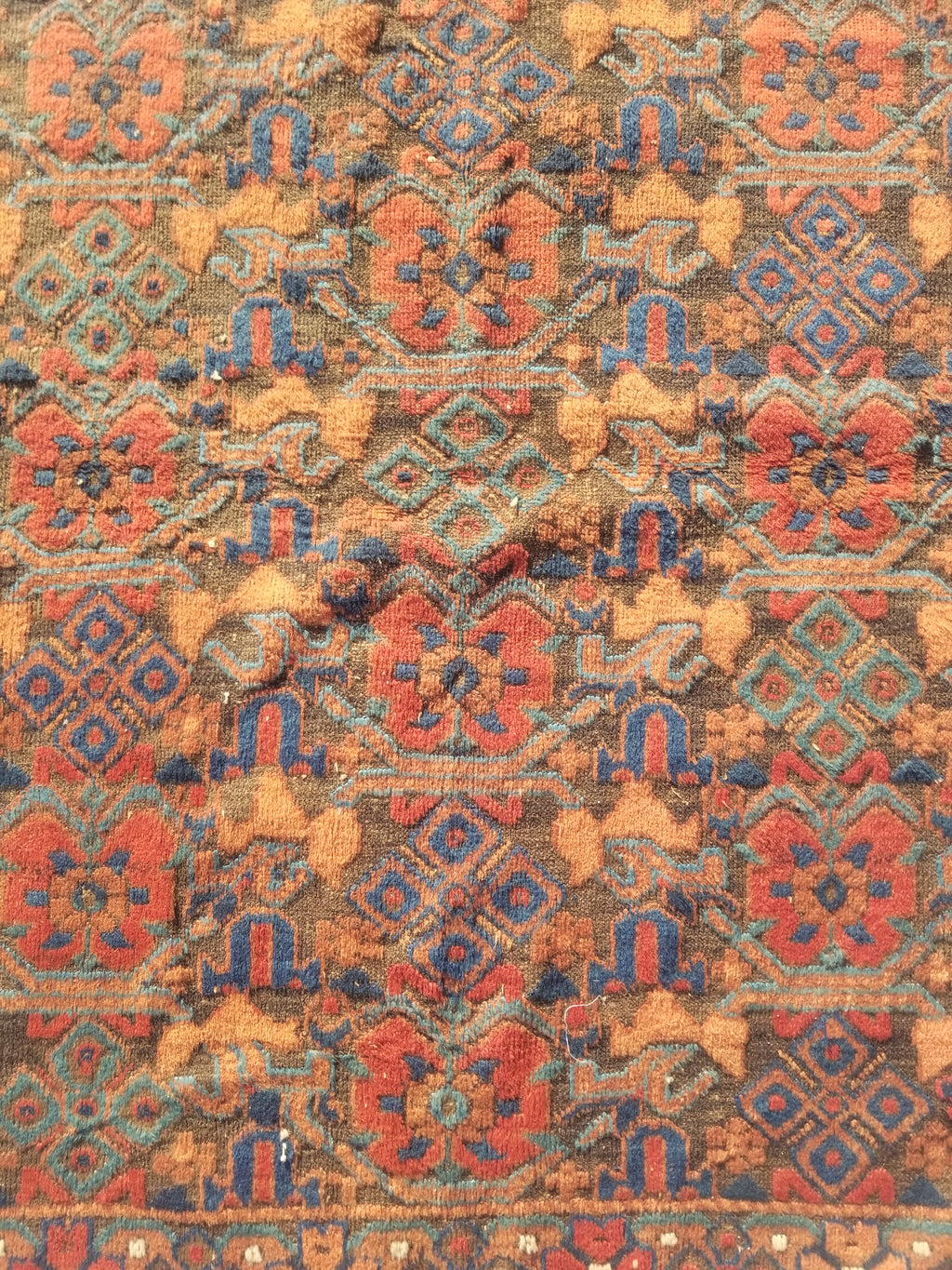 Antique Traditional Handmade Oriental Wool Multicolor Rug 178x130cm