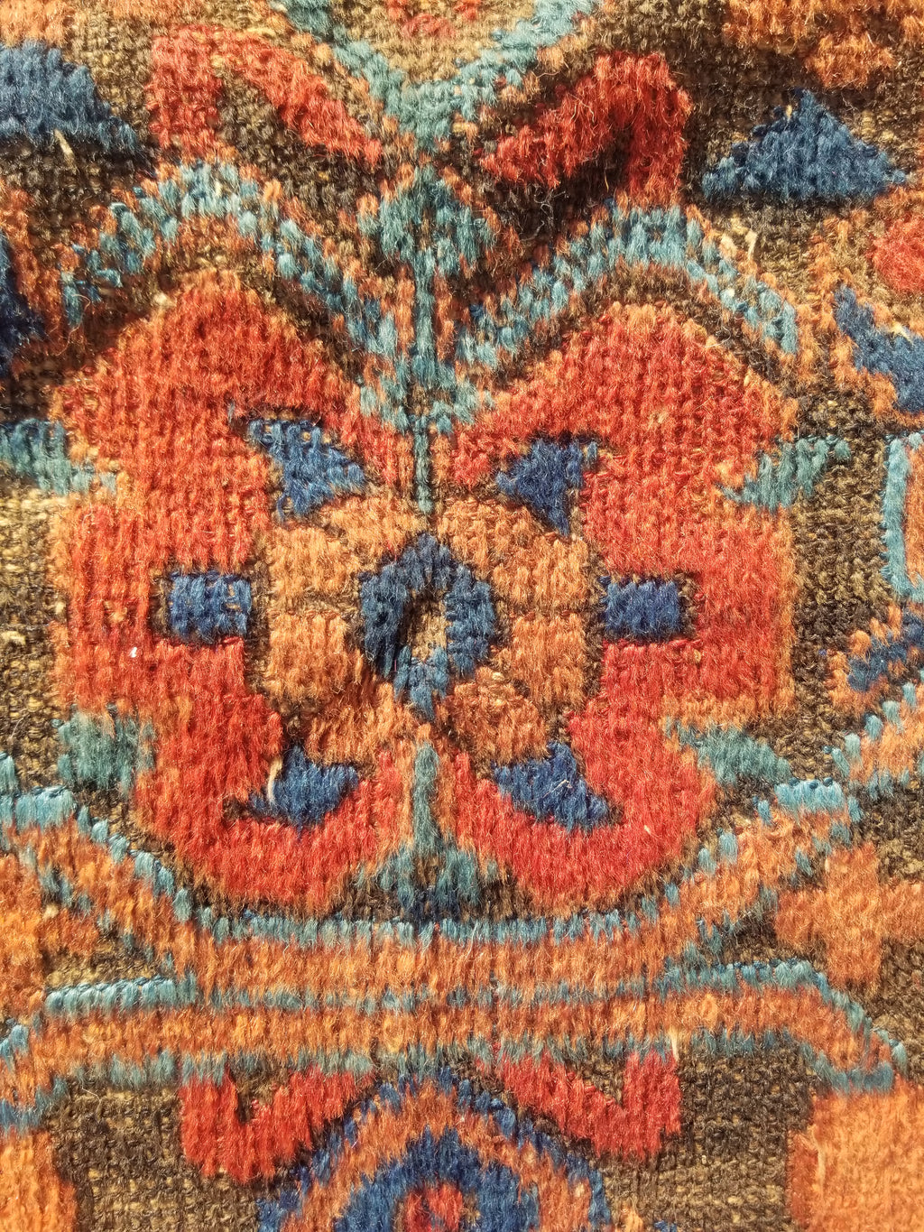 Antique Traditional Handmade Oriental Wool Multicolor Rug 178x130cm