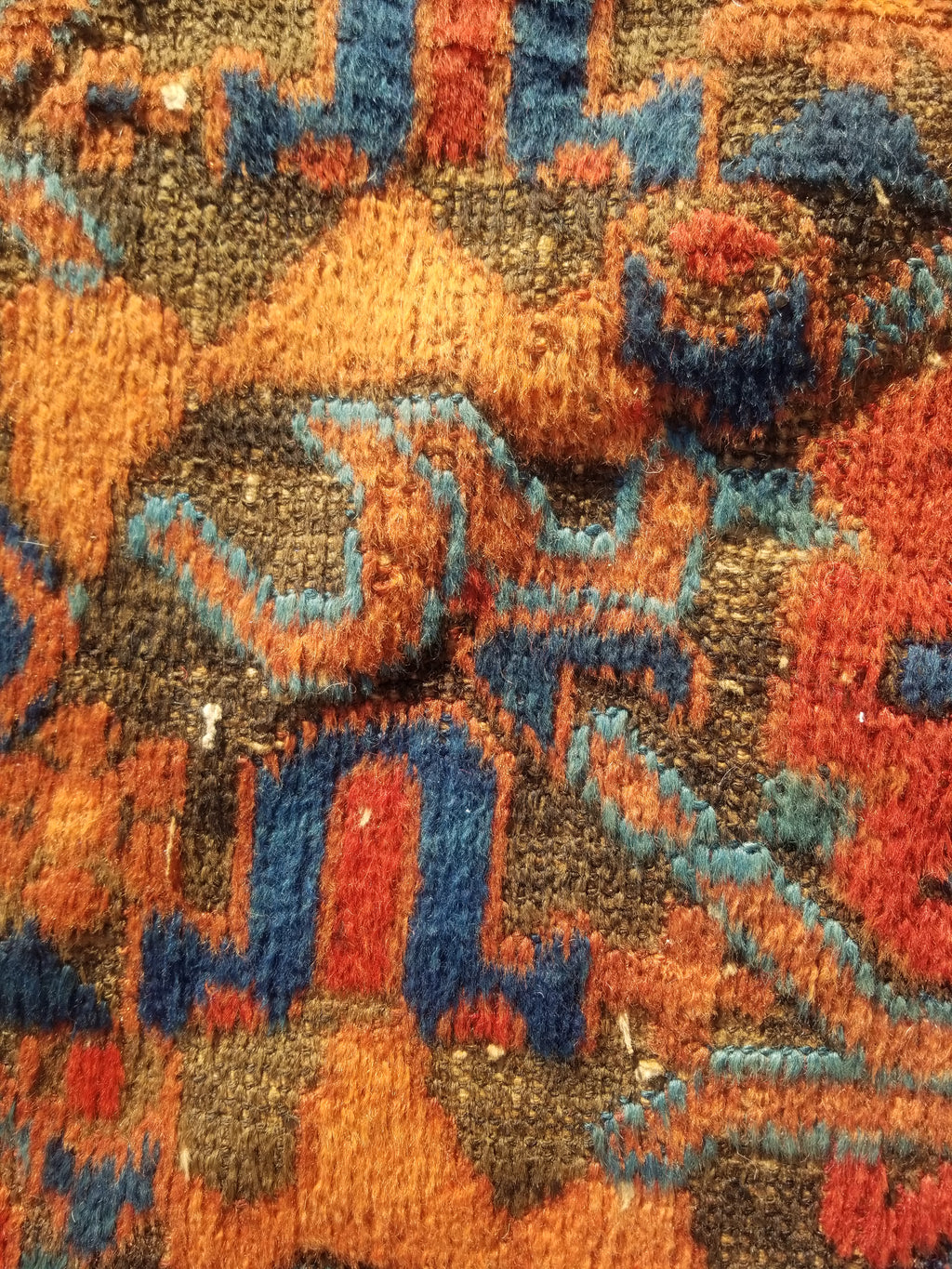 Antique Traditional Handmade Oriental Wool Multicolor Rug 178x130cm