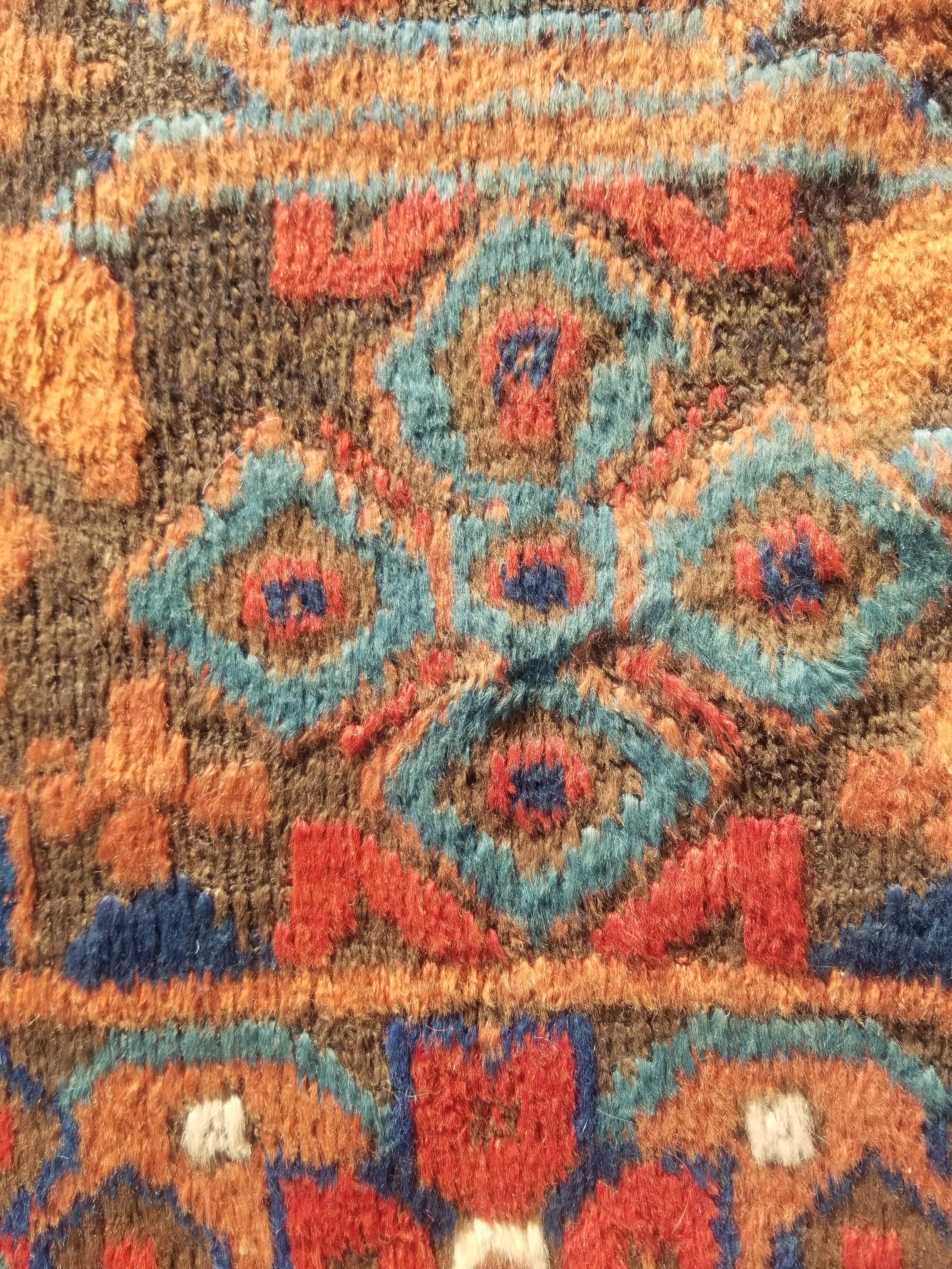 Antique Traditional Handmade Oriental Wool Multicolor Rug 178x130cm