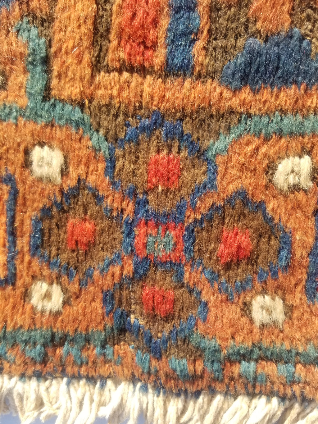 Antique Traditional Handmade Oriental Wool Multicolor Rug 178x130cm