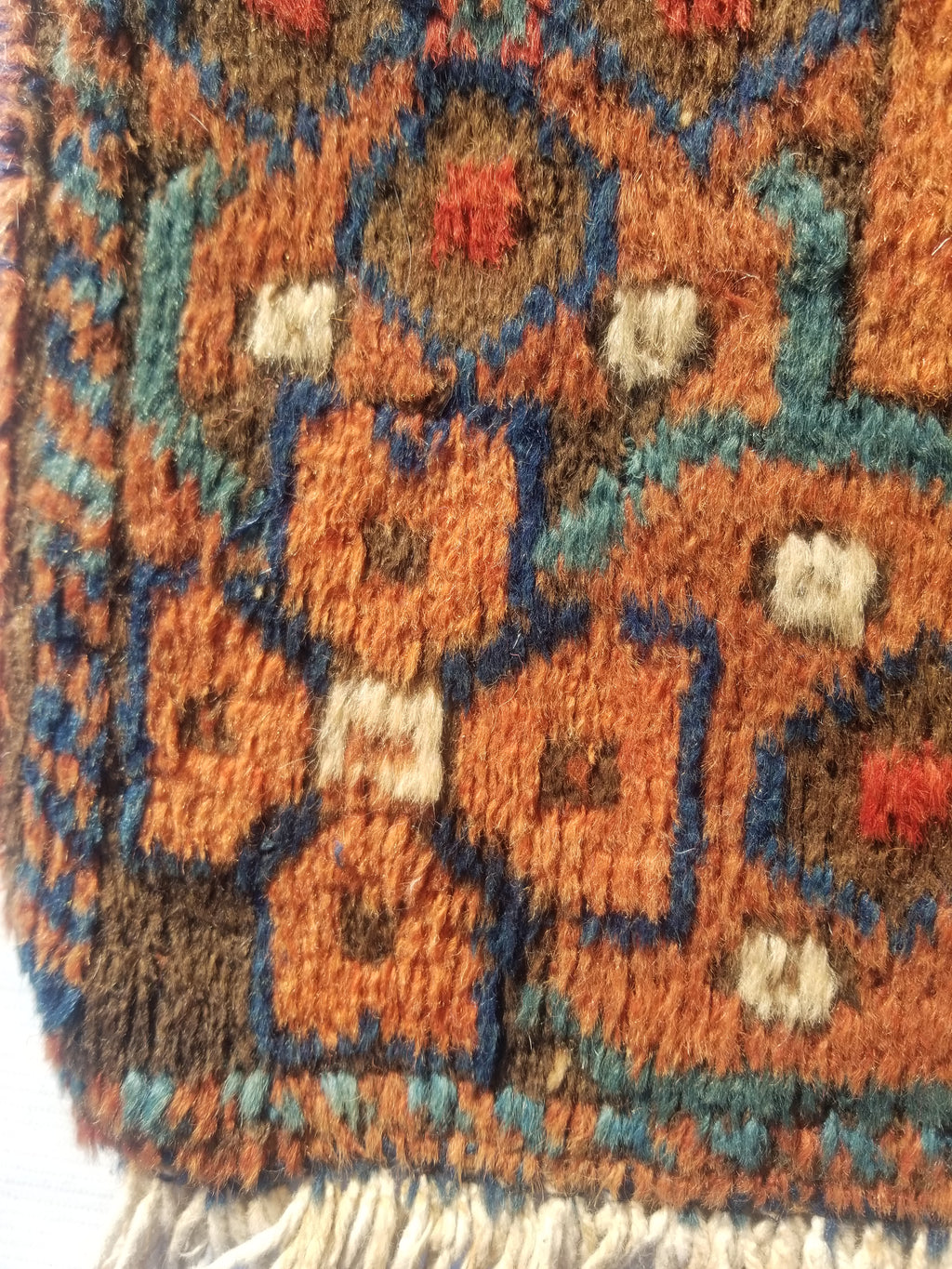 Antique Traditional Handmade Oriental Wool Multicolor Rug 178x130cm