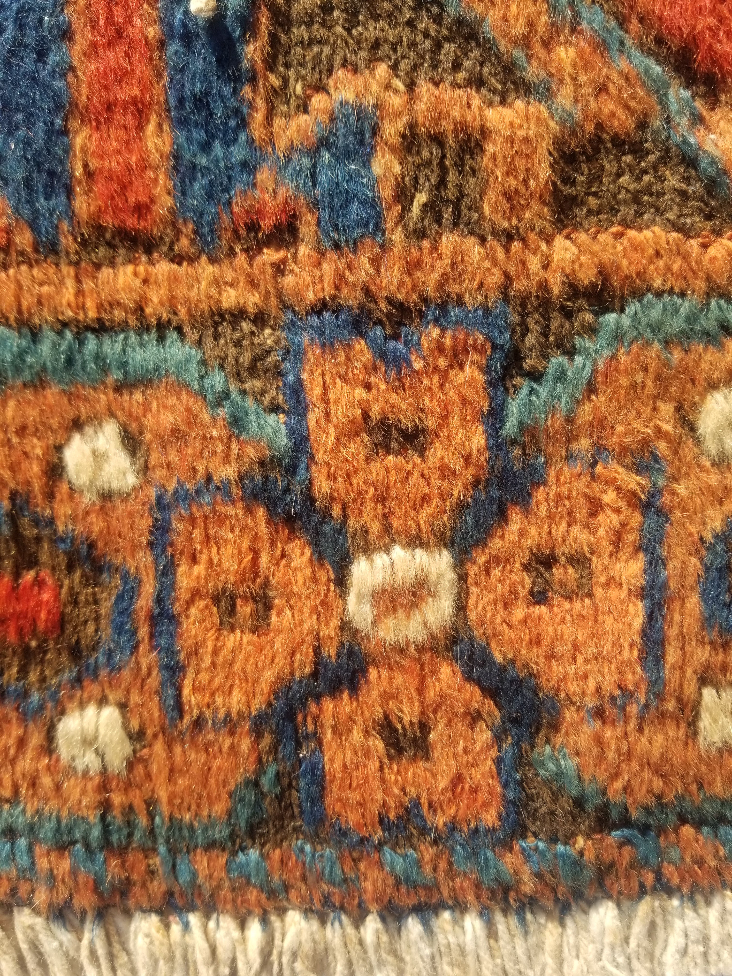 Antique Traditional Handmade Oriental Wool Multicolor Rug 178x130cm