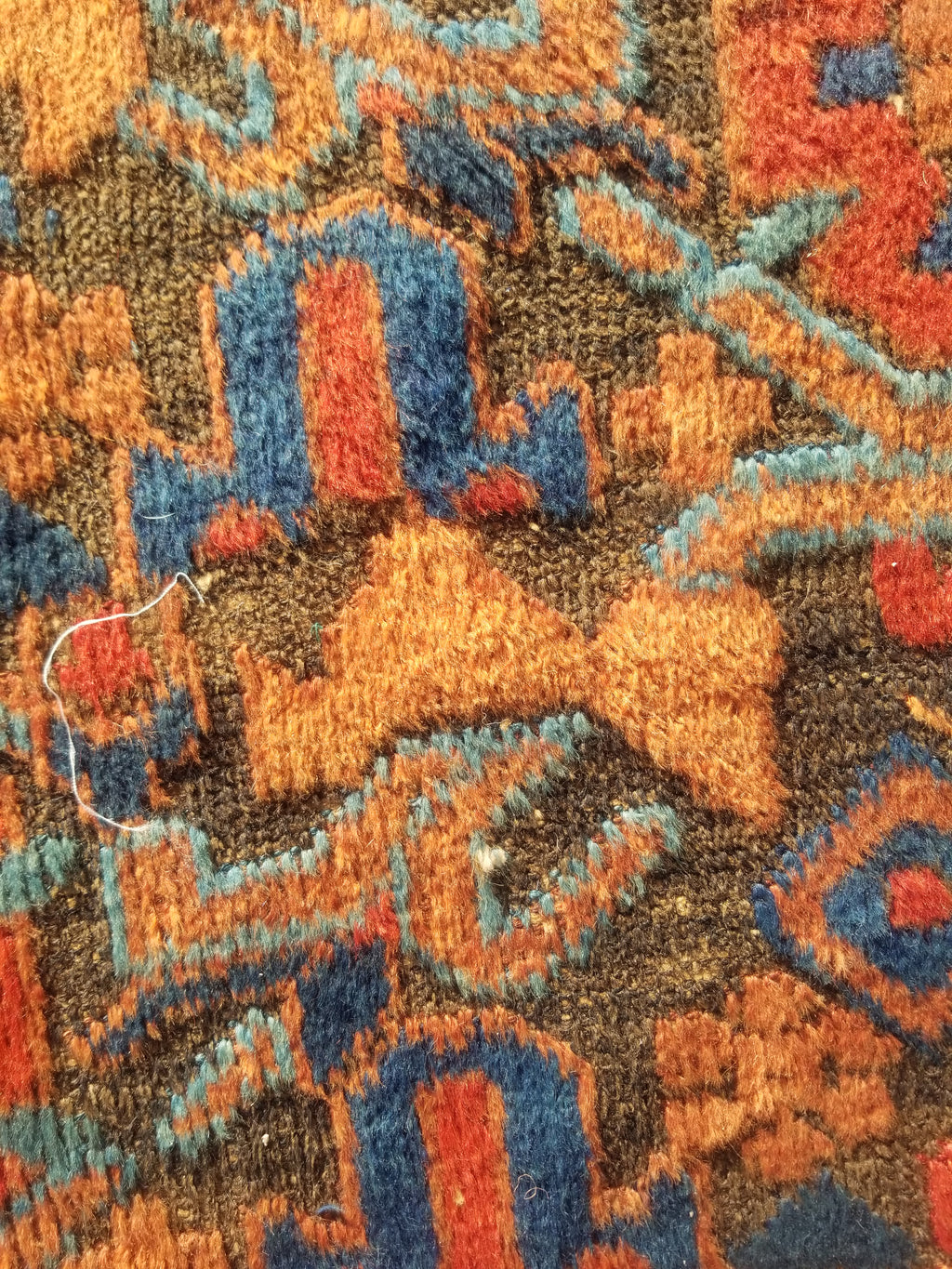 Antique Traditional Handmade Oriental Wool Multicolor Rug 178x130cm