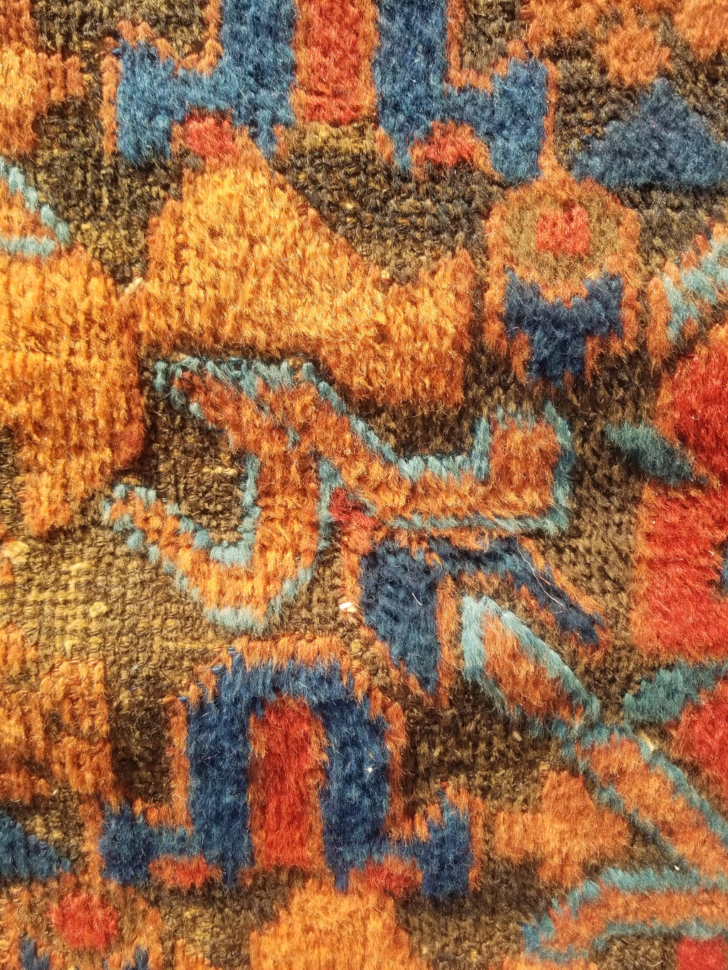 Antique Traditional Handmade Oriental Wool Multicolor Rug 178x130cm