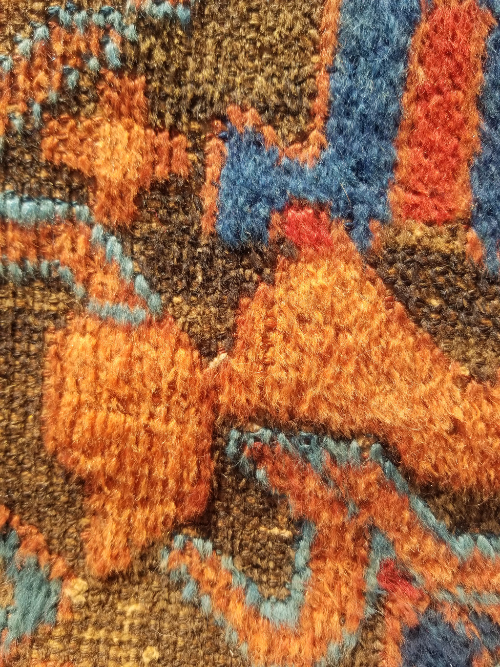 Antique Traditional Handmade Oriental Wool Multicolor Rug 178x130cm
