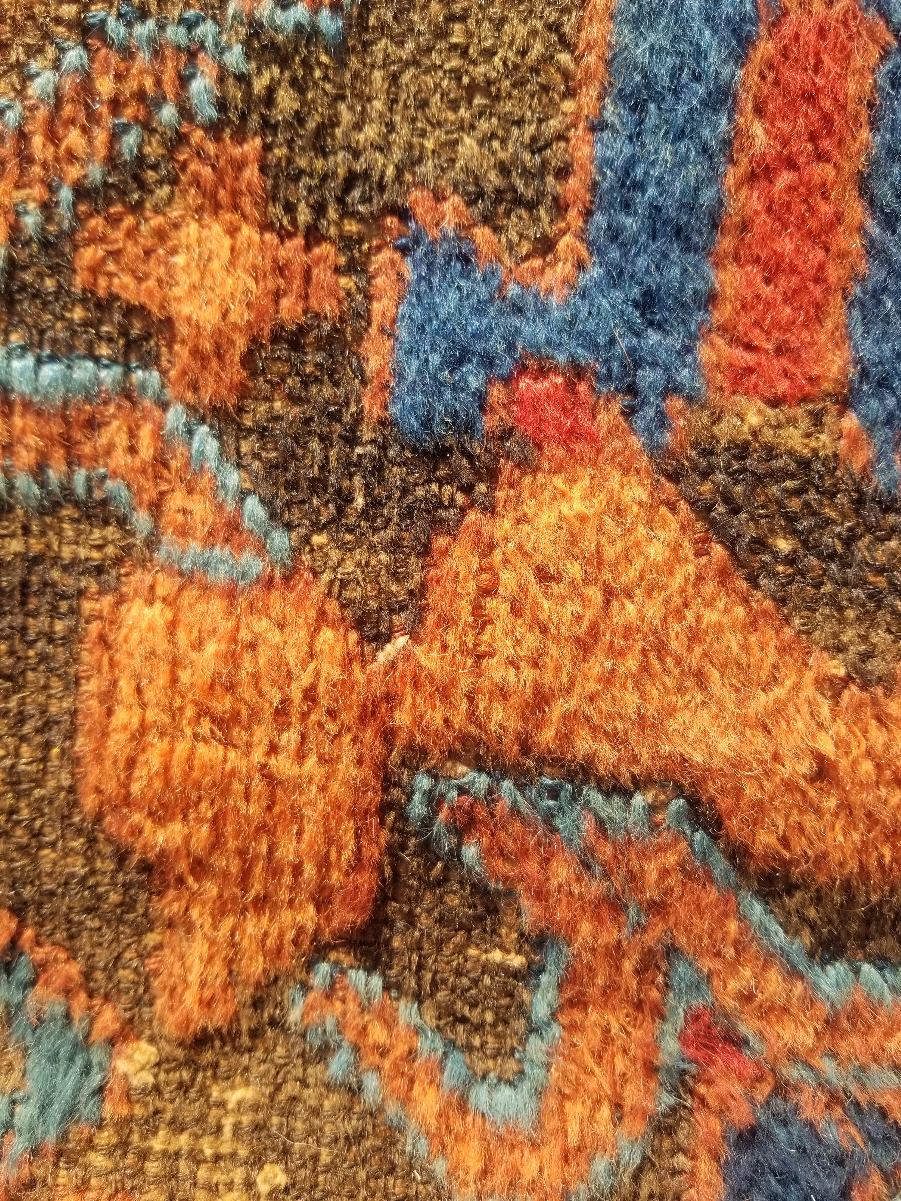 Antique Traditional Handmade Oriental Wool Multicolor Rug 178x130cm