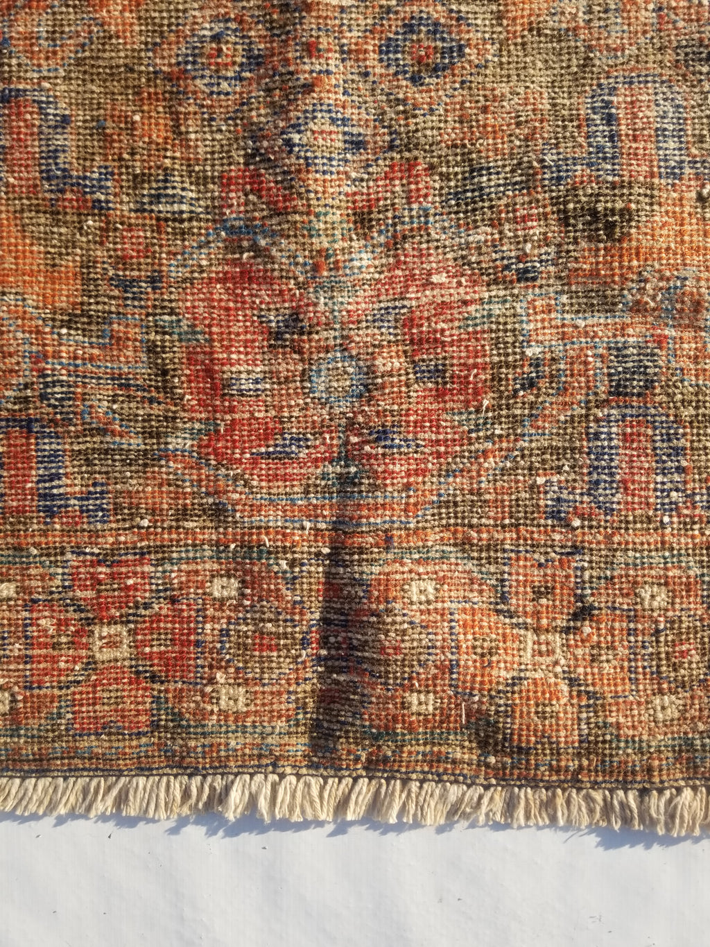 Antique Traditional Handmade Oriental Wool Multicolor Rug 178x130cm