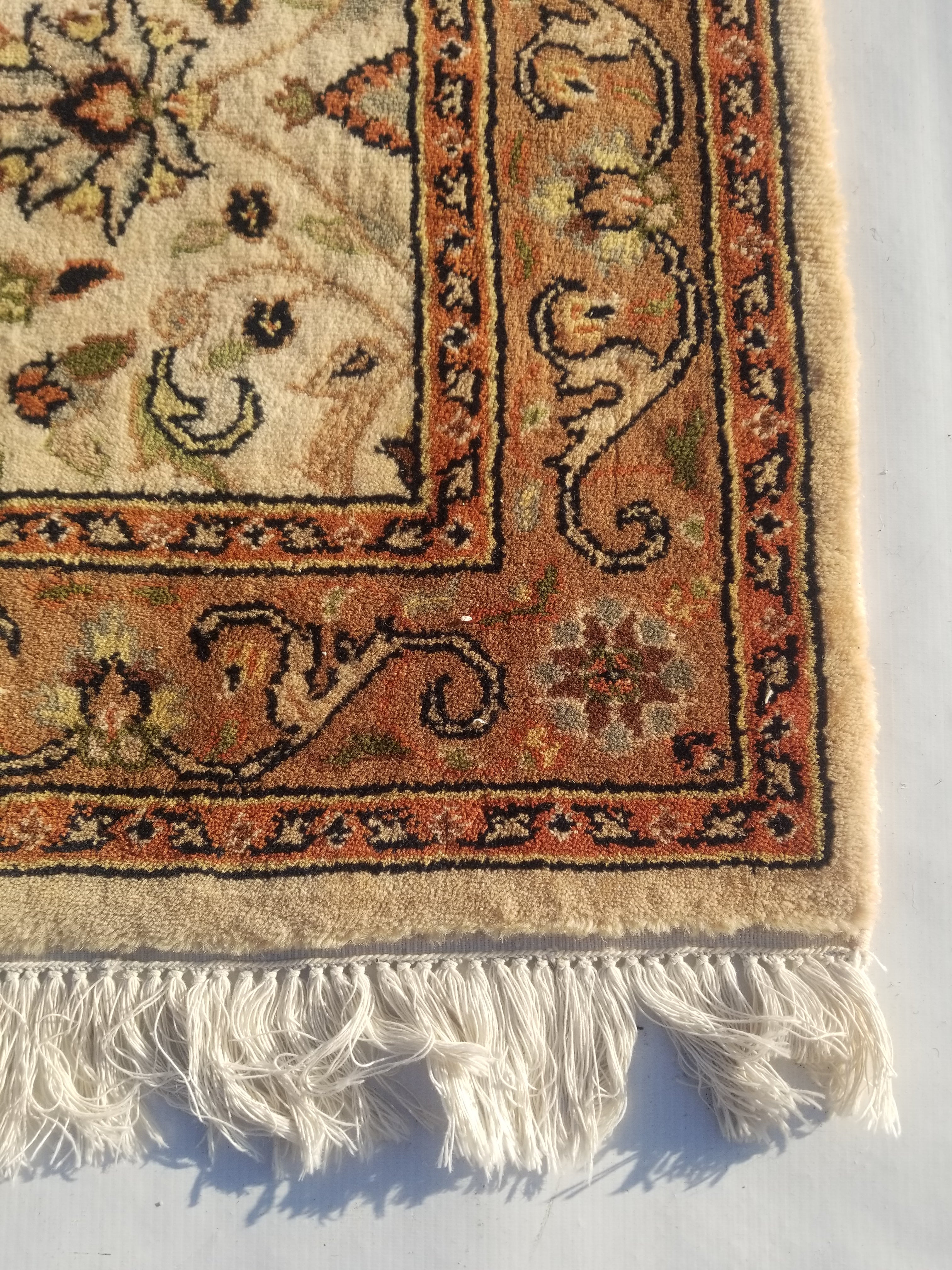 Vintage Traditional Handmade Oriental Wool Multicolor Rug 158x89cm
