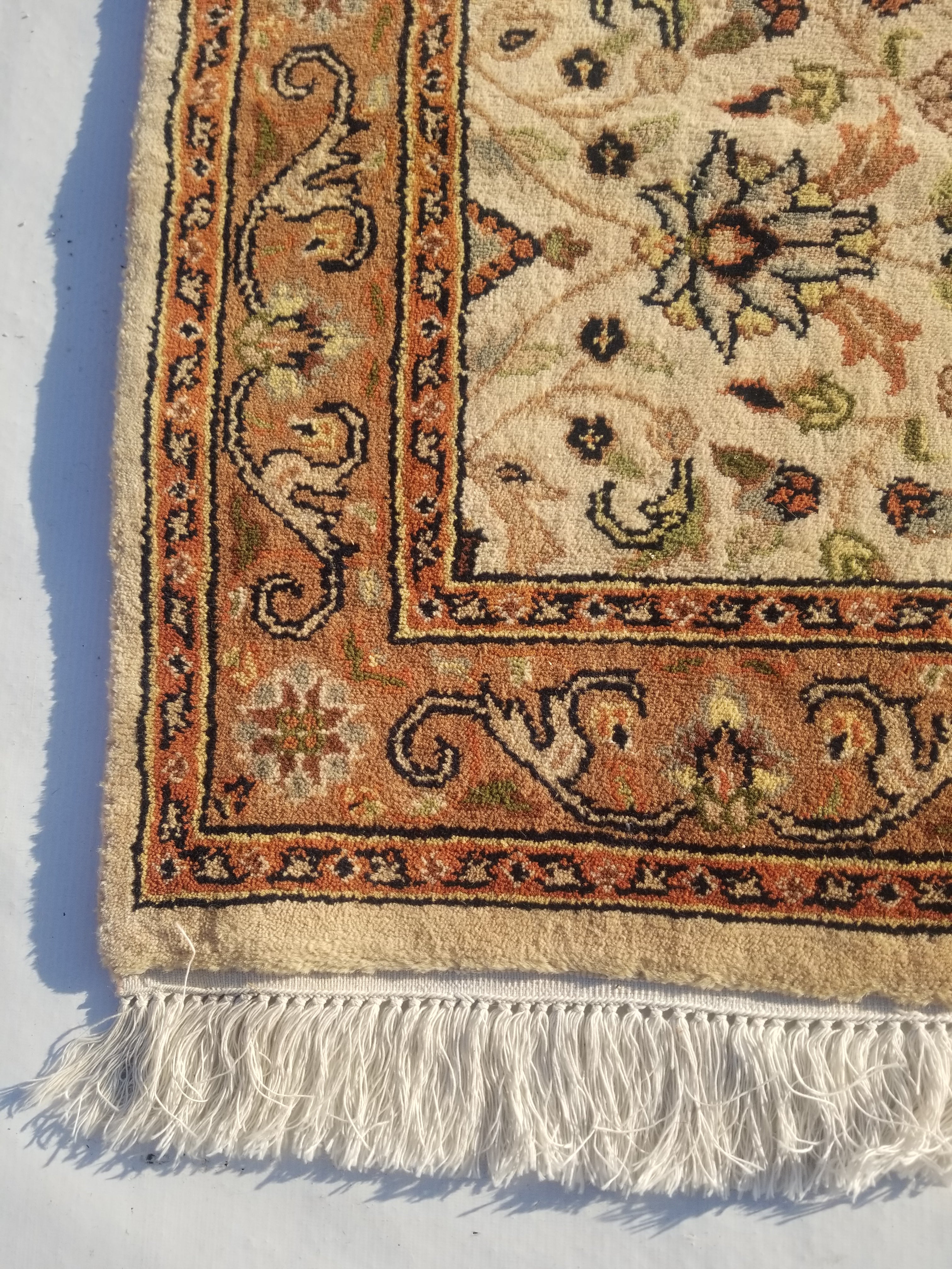 Vintage Traditional Handmade Oriental Wool Multicolor Rug 158x89cm