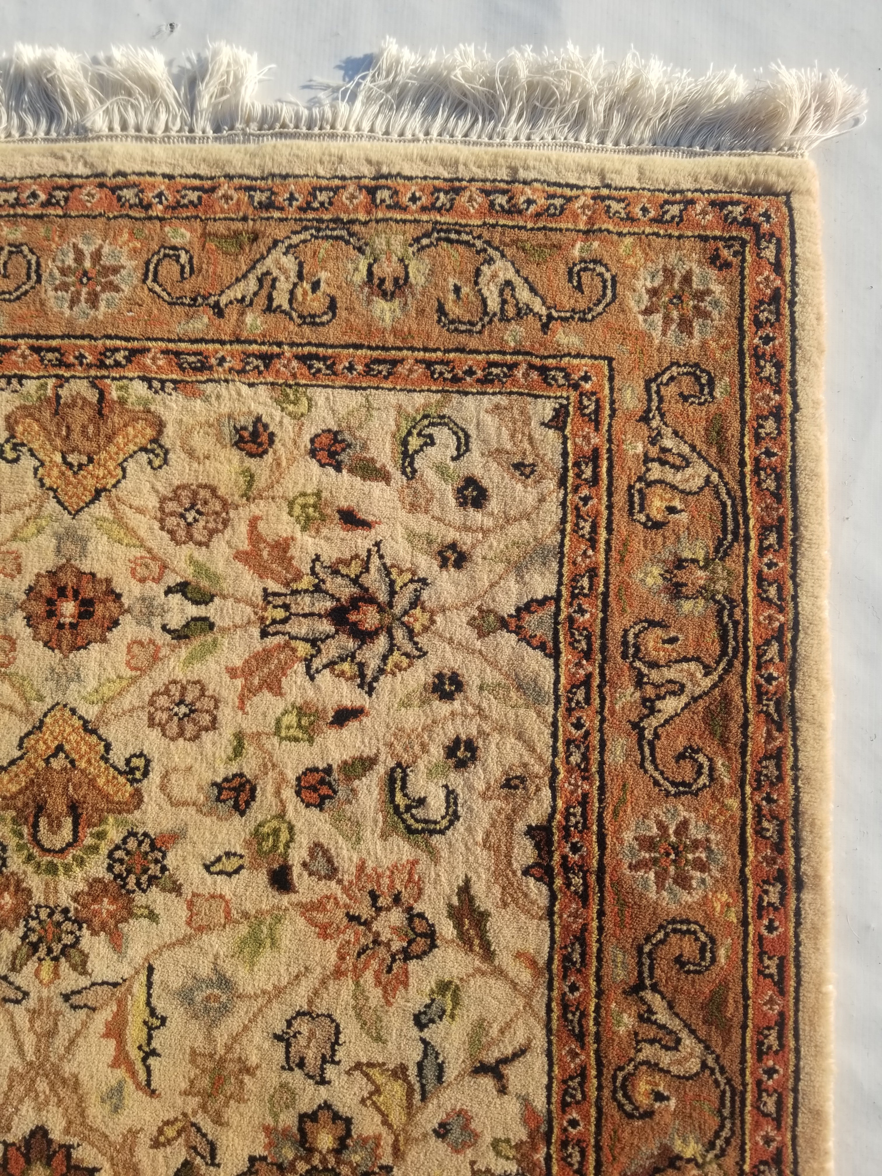 Vintage Traditional Handmade Oriental Wool Multicolor Rug 158x89cm