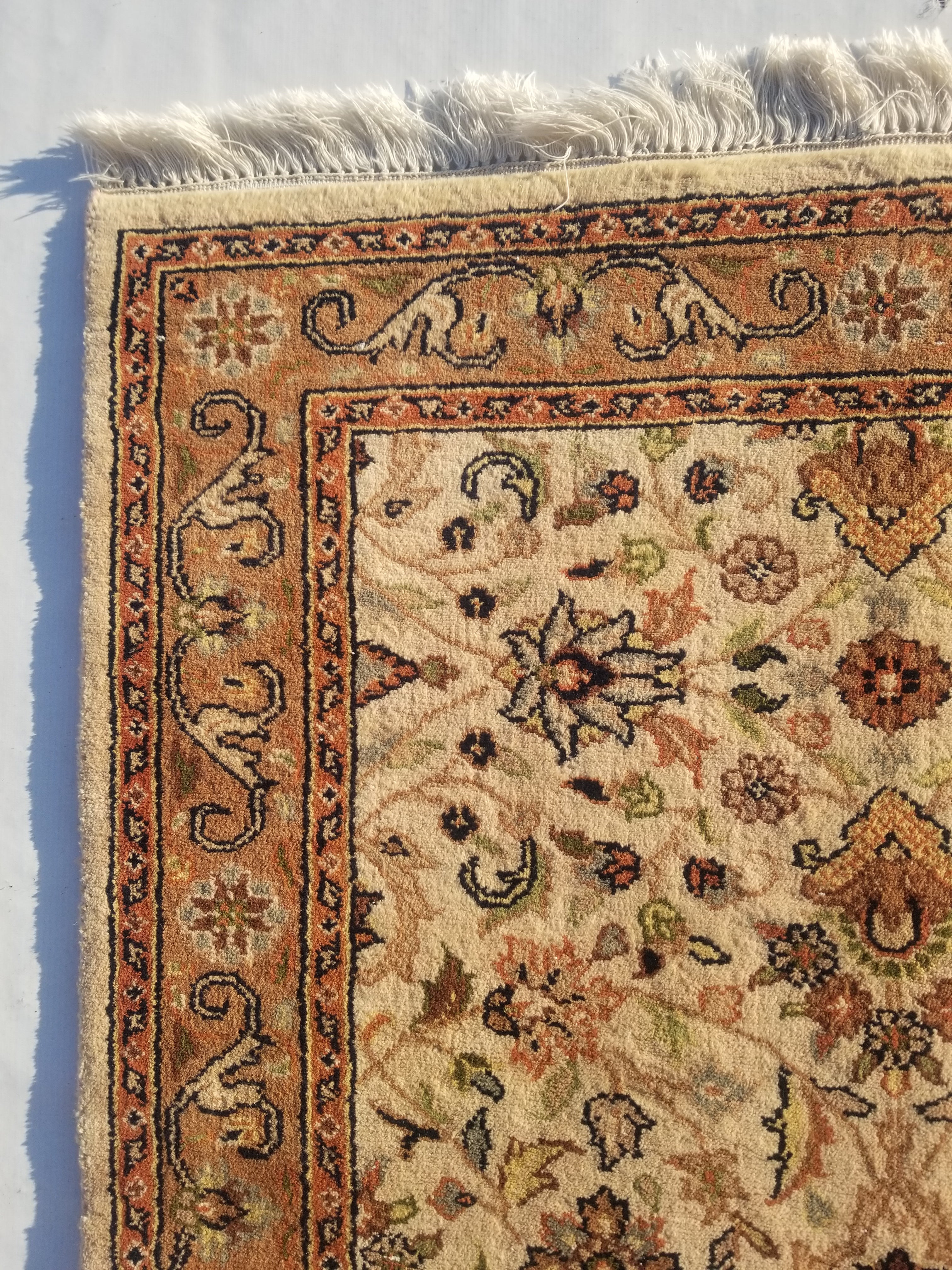 Vintage Traditional Handmade Oriental Wool Multicolor Rug 158x89cm