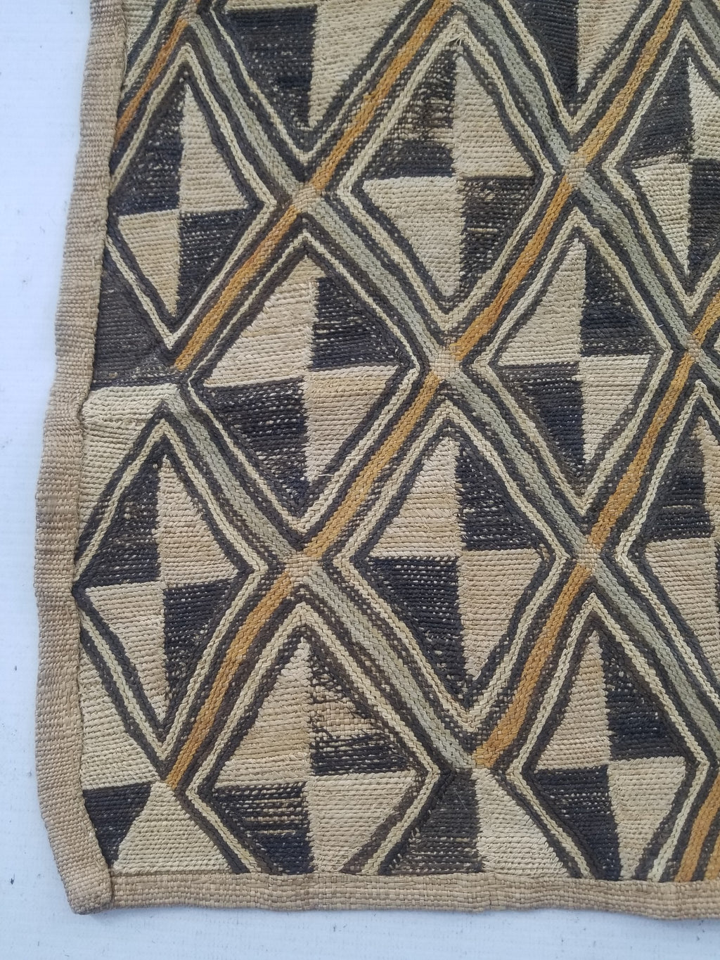 Vintage African Showa Kuba Cloth Textile Panel 63x57cm