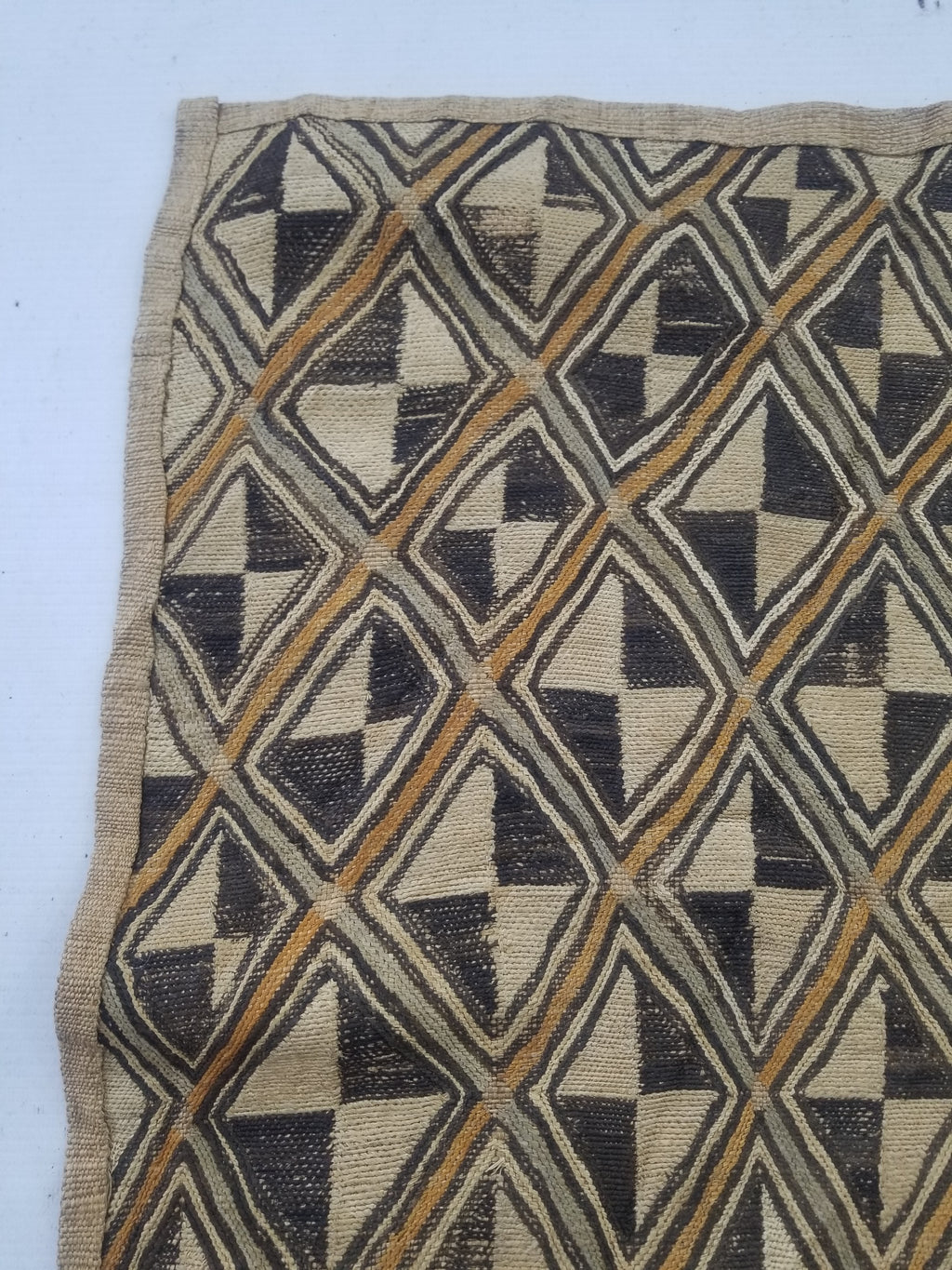 Vintage African Showa Kuba Cloth Textile Panel 63x57cm