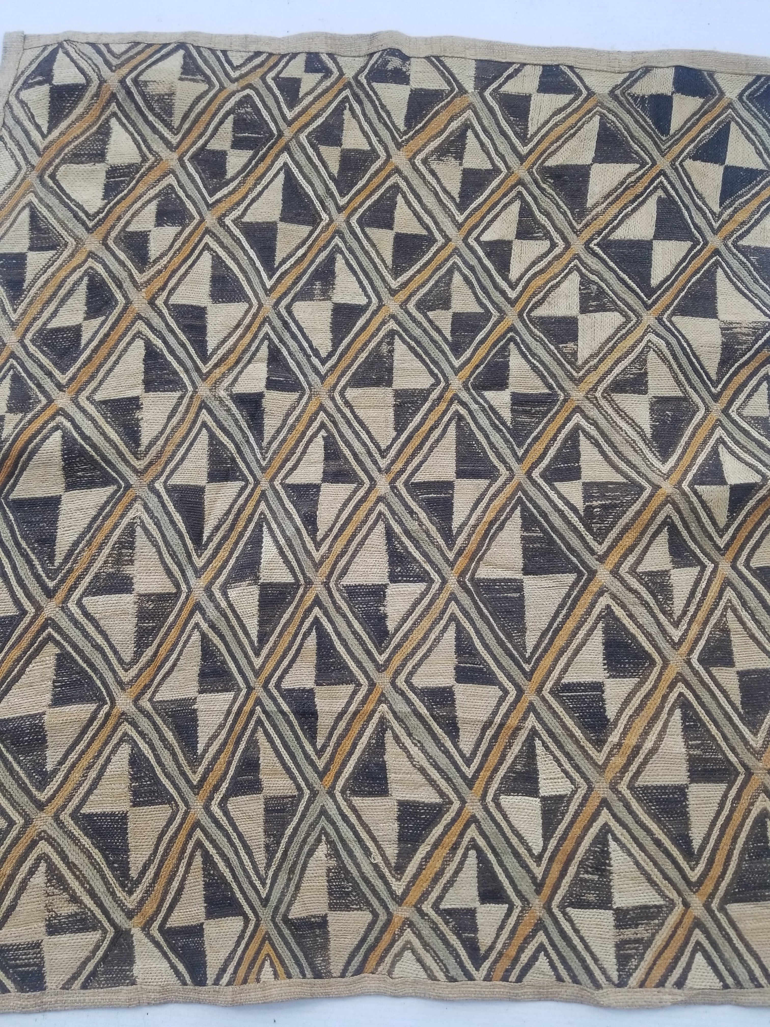 Vintage African Showa Kuba Cloth Textile Panel 63x57cm