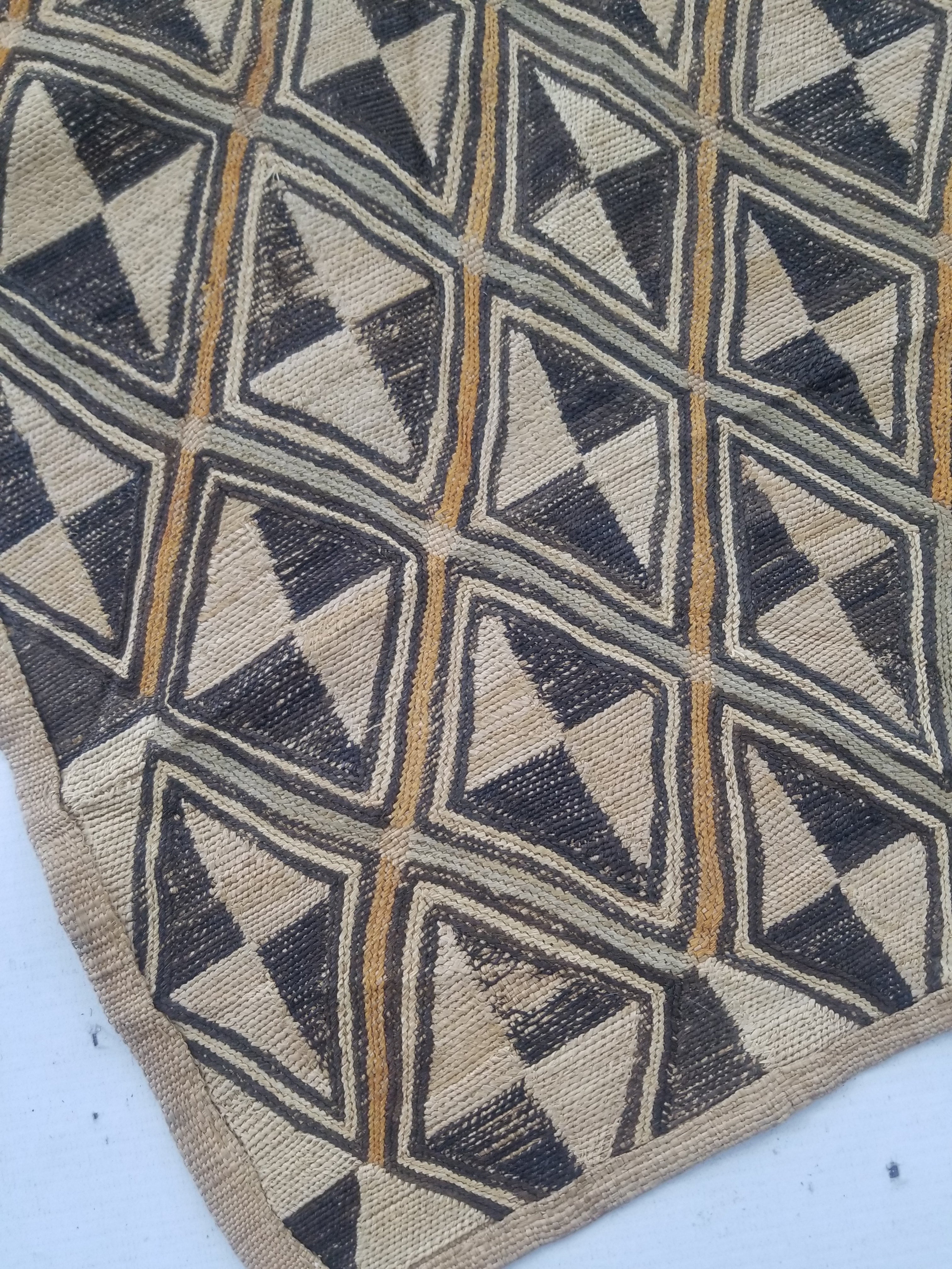 Vintage African Showa Kuba Cloth Textile Panel 63x57cm