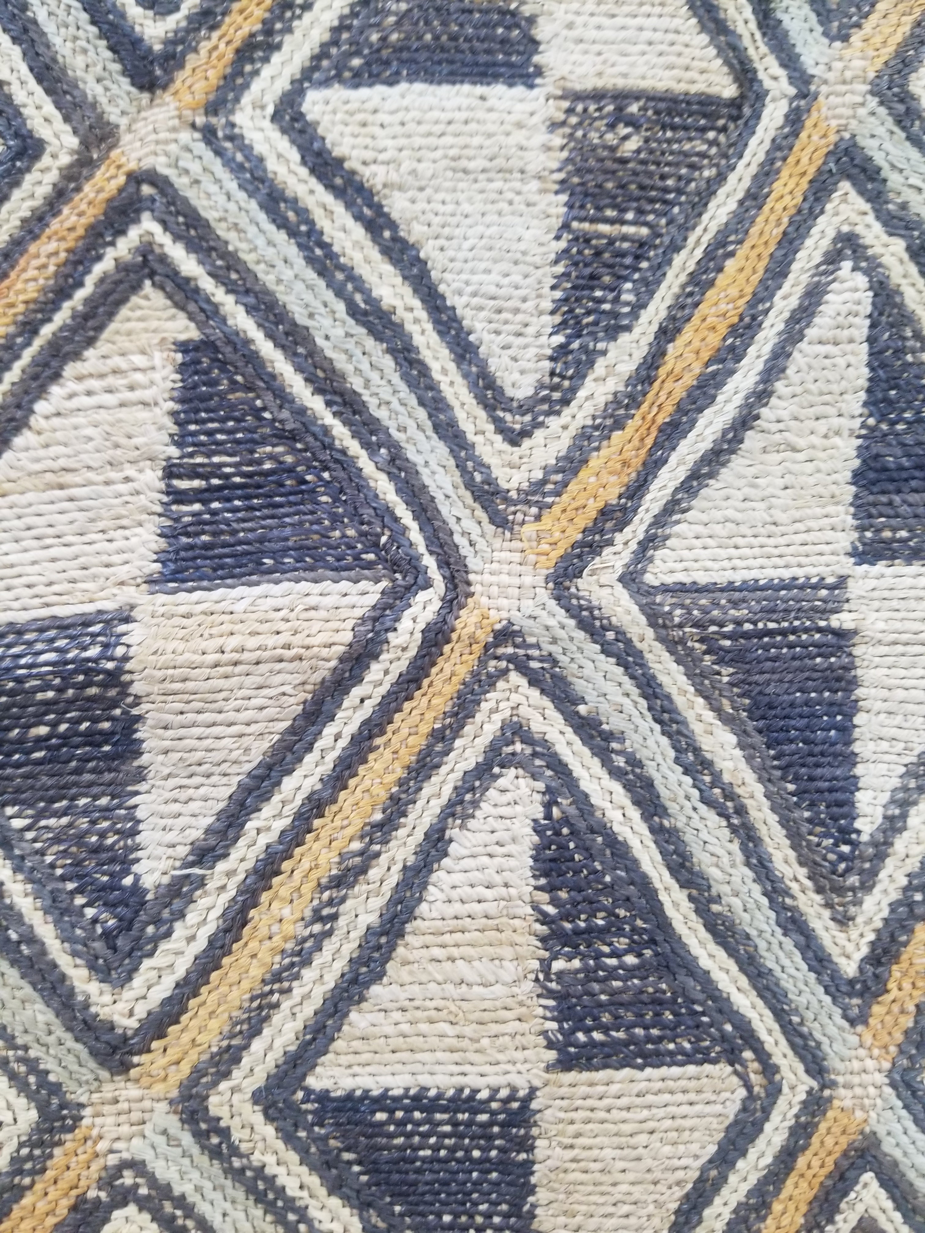 Vintage African Showa Kuba Cloth Textile Panel 63x57cm