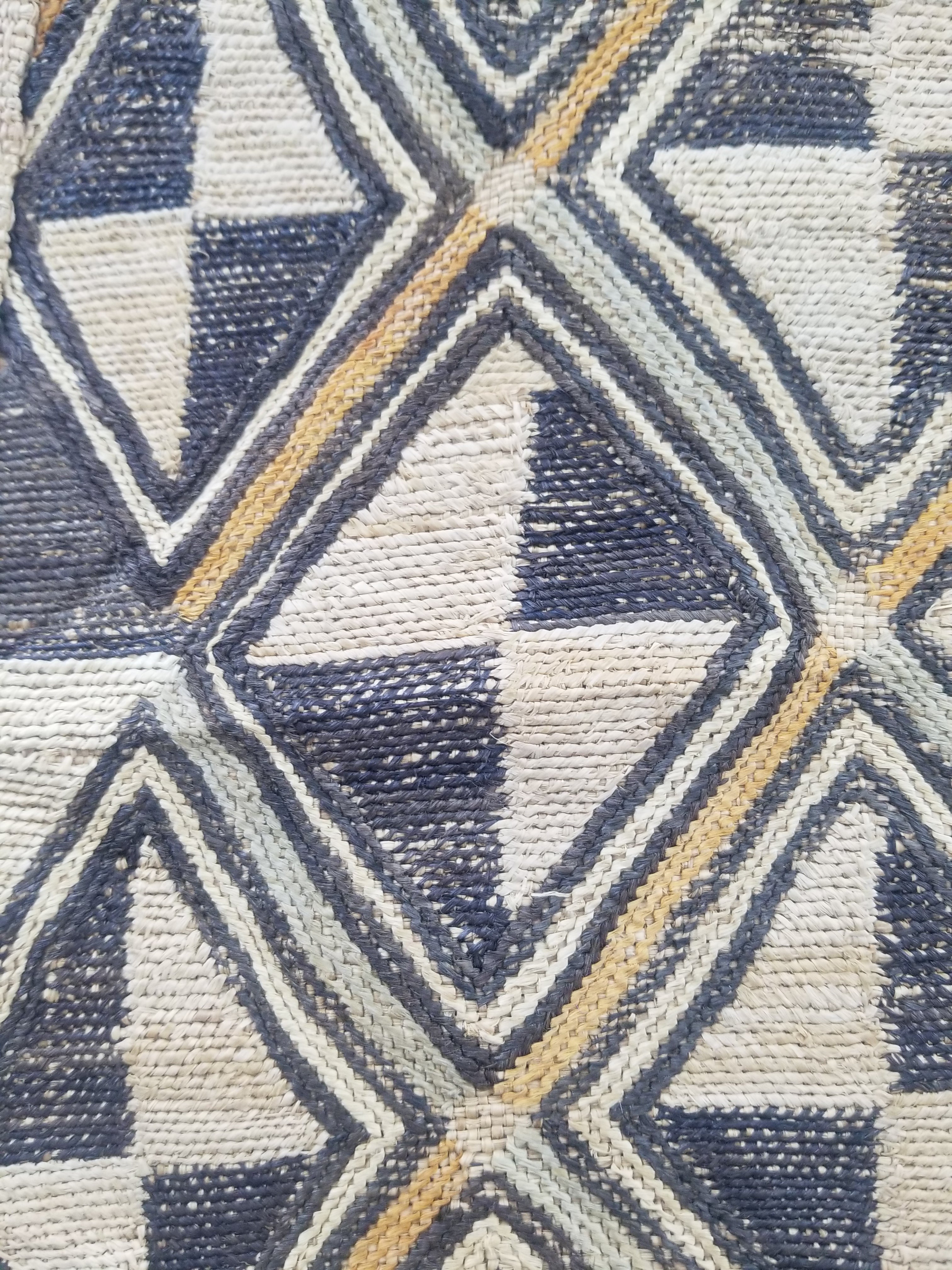 Vintage African Showa Kuba Cloth Textile Panel 63x57cm