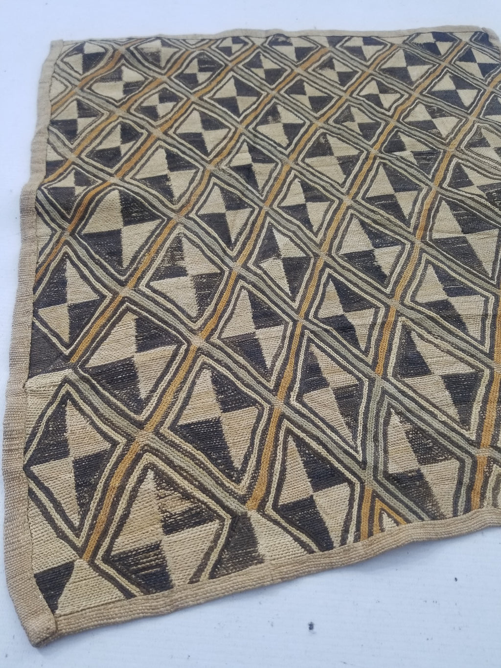 Vintage African Showa Kuba Cloth Textile Panel 63x57cm