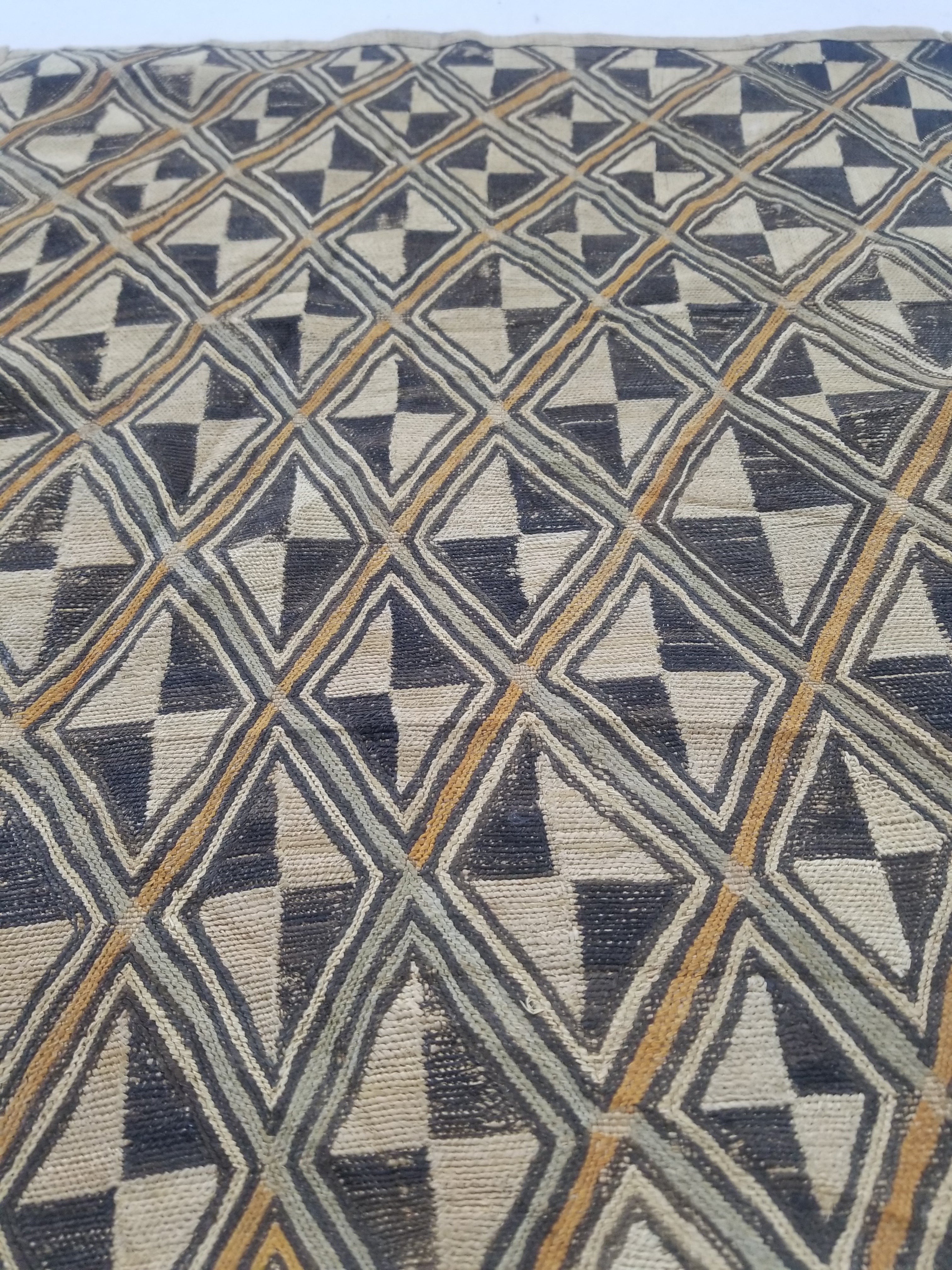 Vintage African Showa Kuba Cloth Textile Panel 63x57cm