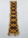 Vintage African Handwoven Kuba Cloth Raffia Textile Panel 145x28cm