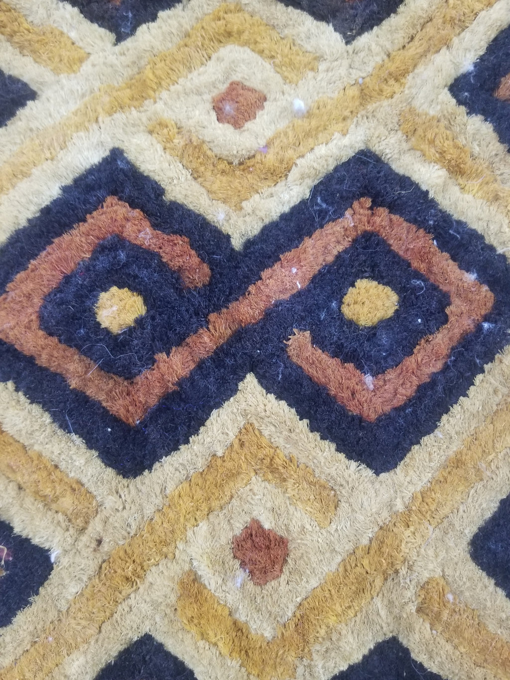 Vintage African Handwoven Kuba Cloth Raffia Textile Panel 145x28cm