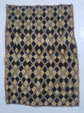 Vintage African Handwoven Kuba Cloth Raffia Textile Panel 61x46cm