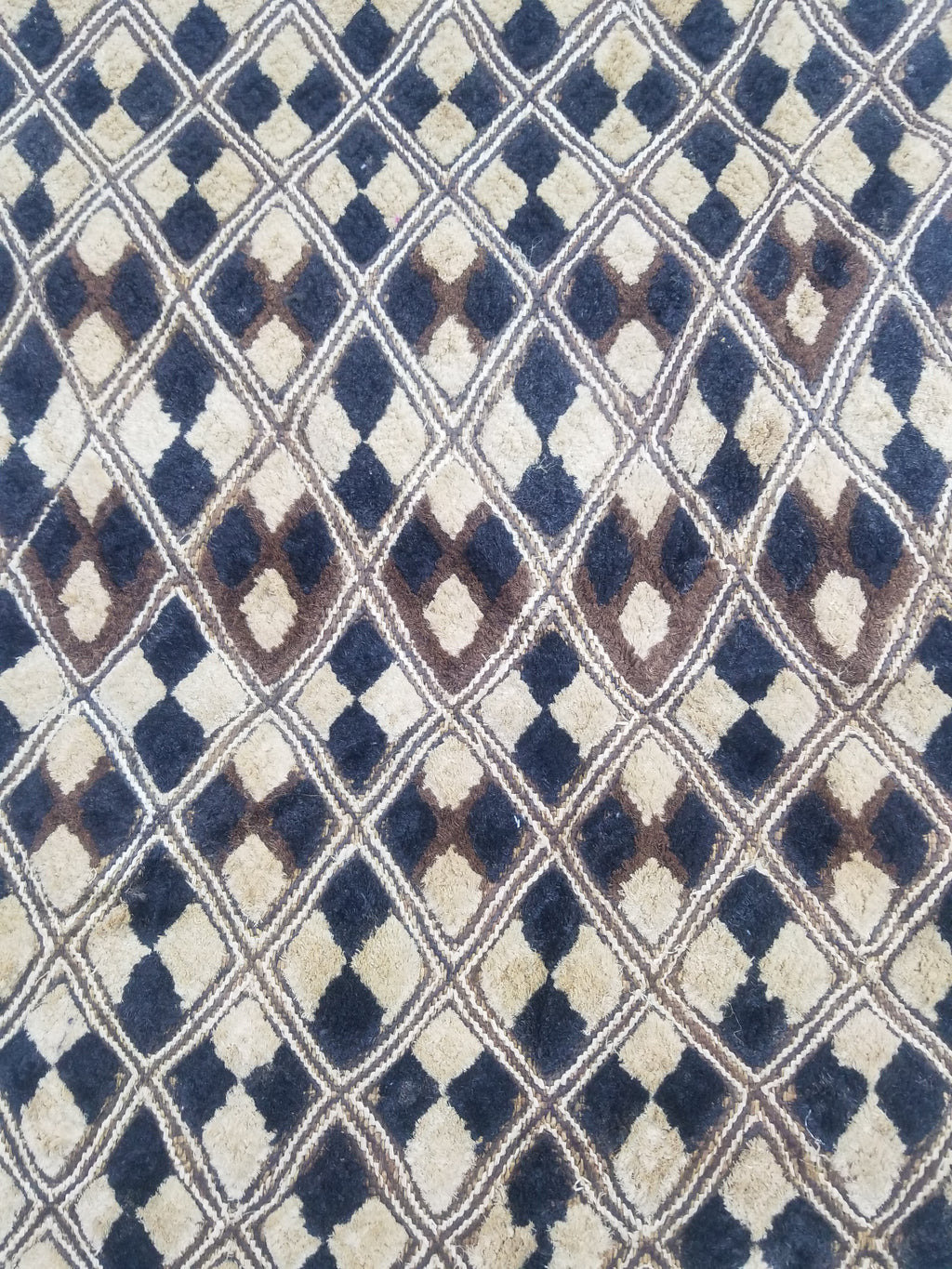 Vintage African Handwoven Kuba Cloth Raffia Textile Panel 61x46cm