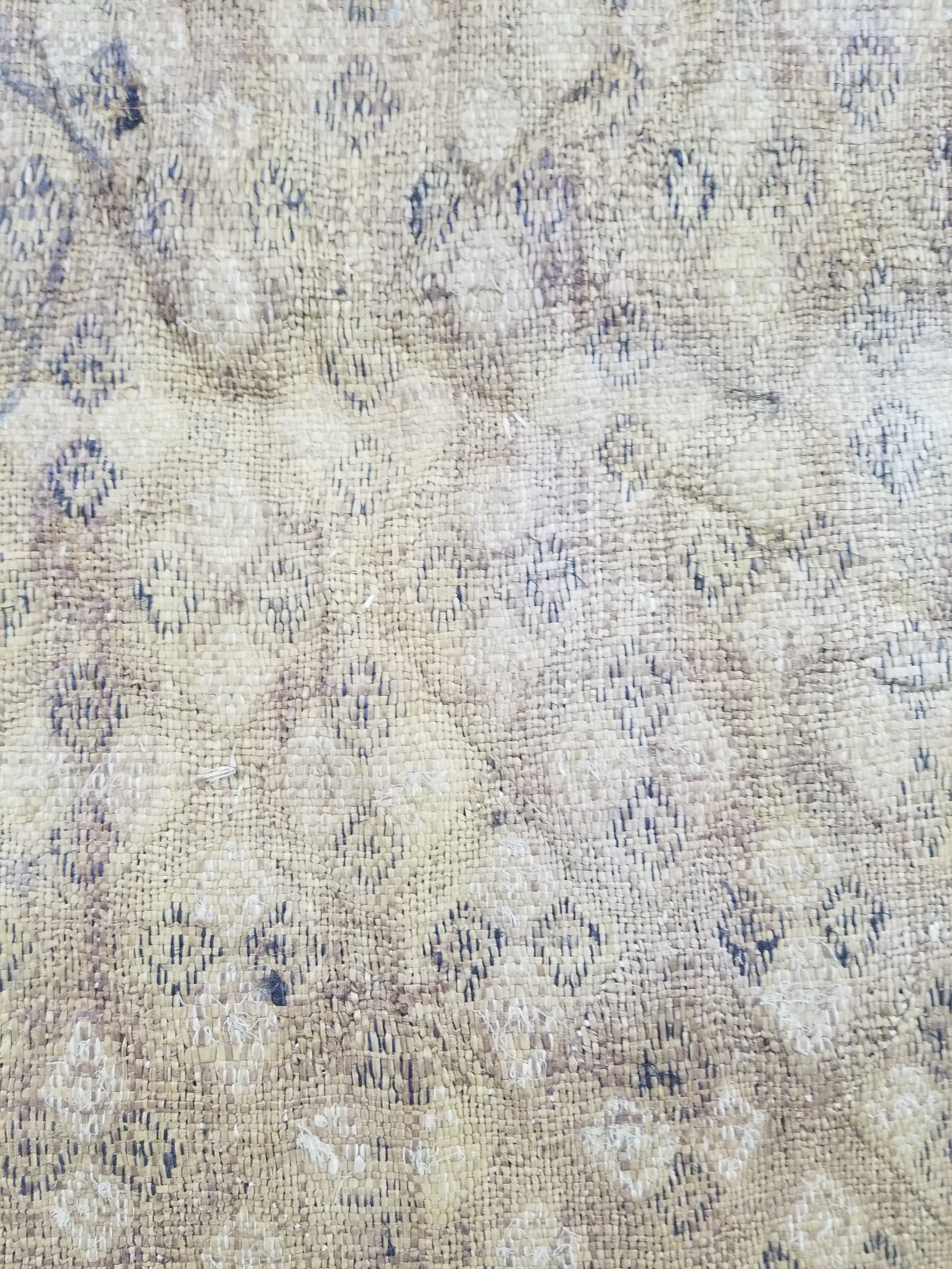 Vintage African Handwoven Kuba Cloth Raffia Textile Panel 61x46cm