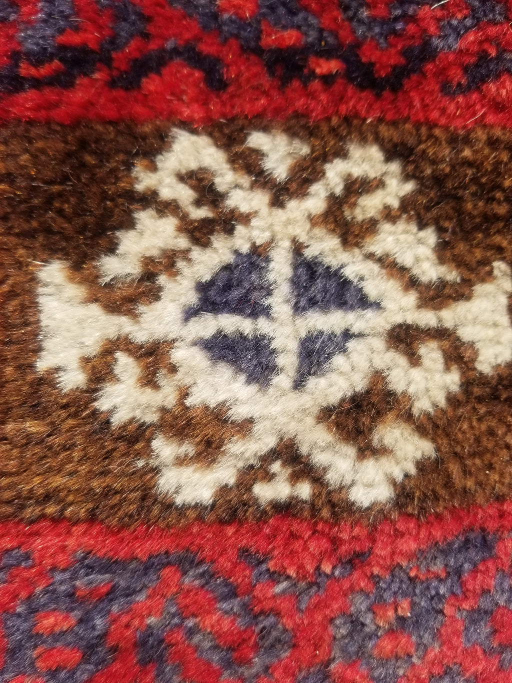 Antique Traditional Handmade Afghan Wool Multicolor Saddle Bag 34x29cm