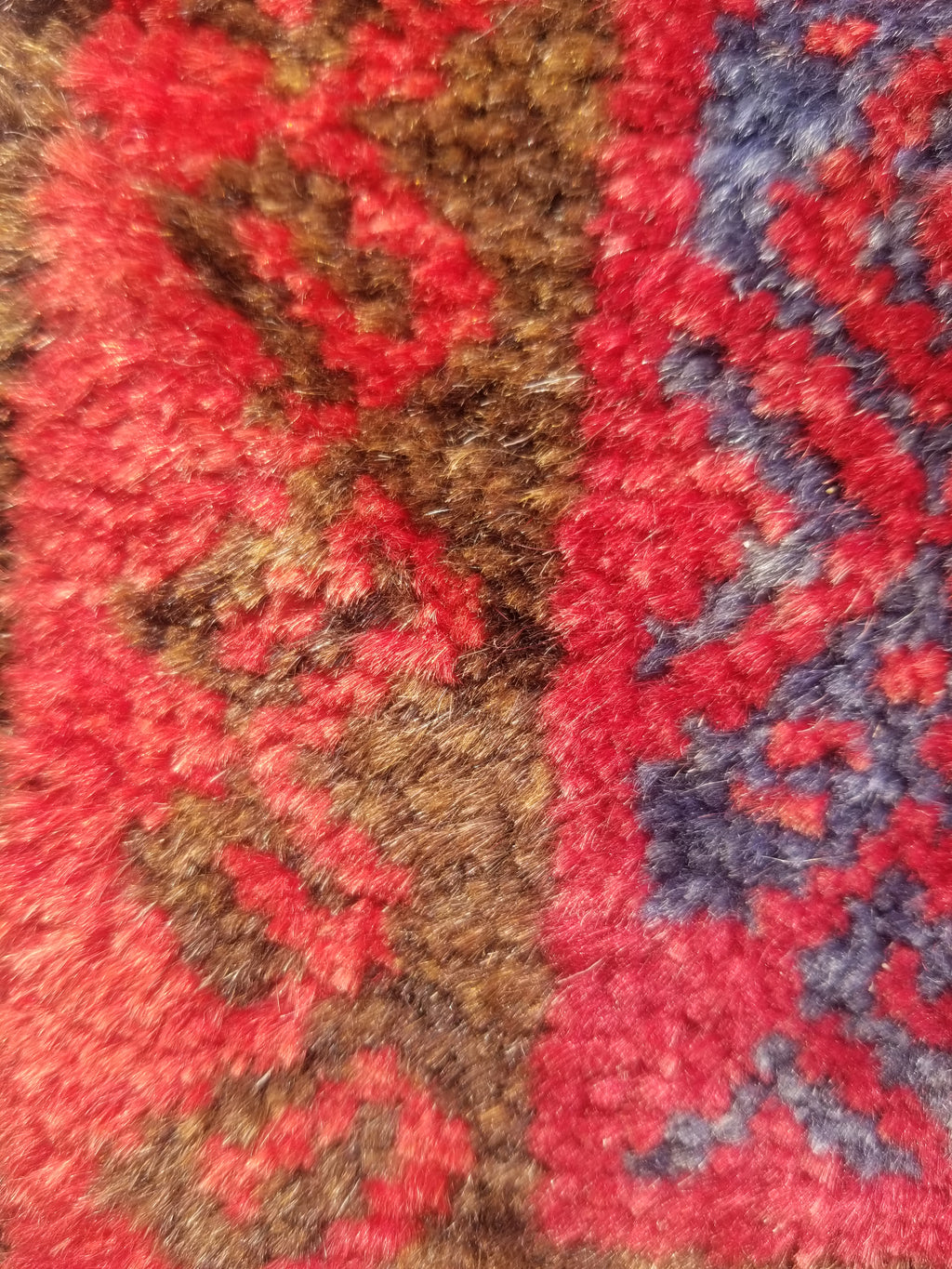 Antique Traditional Handmade Afghan Wool Multicolor Saddle Bag 34x29cm