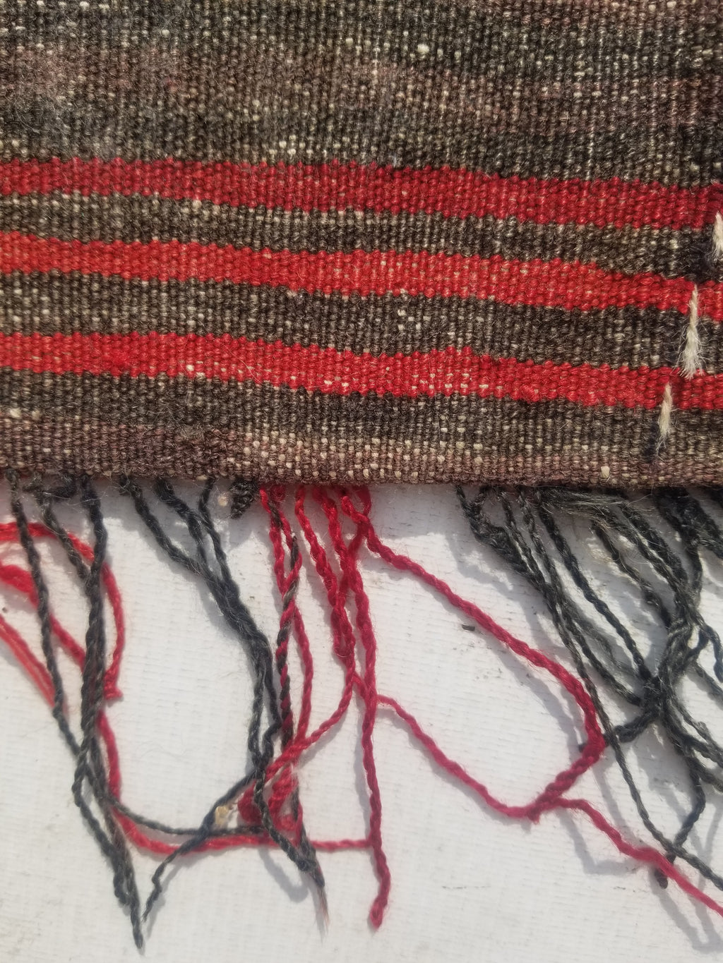 Antique Traditional Handmade Afghan Wool Multicolor Saddle Bag 34x29cm