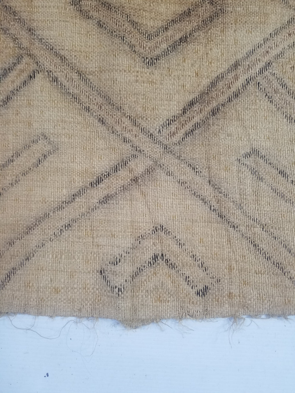 Vintage African Handwoven Kuba Cloth Textile Panel 72x63cm